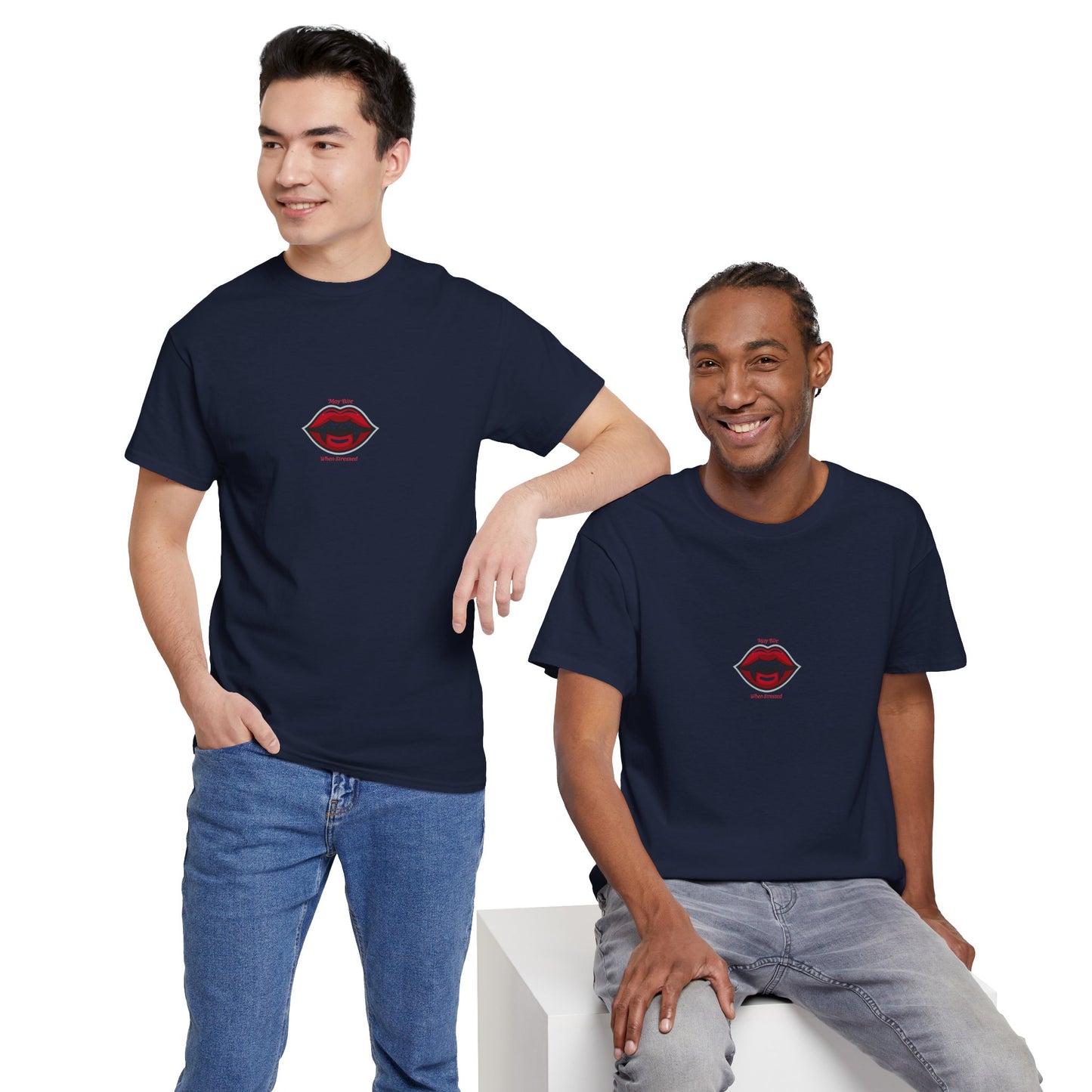 Bold Lips Unisex Heavy Cotton Tee, Graphic Tee, Casual Wear, Trendy T-Shirt, Gift for Her, Gift for Him, Everyday Style