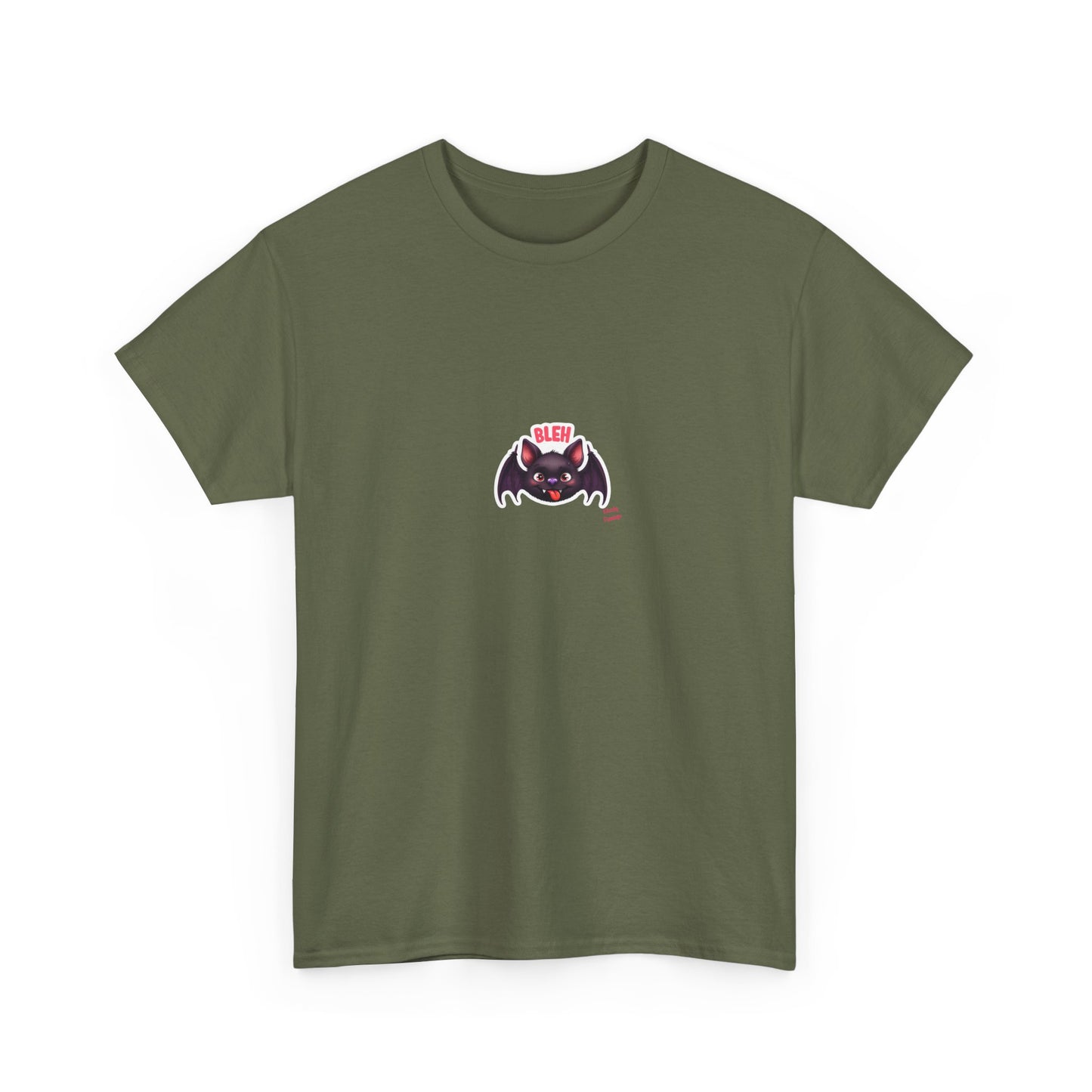 Cute Bat Graphic Unisex Heavy Cotton Tee, Halloween Shirt, Spooky Graphic Tee, Gift for Bat Lovers, Casual Wear, Fall Fashion
