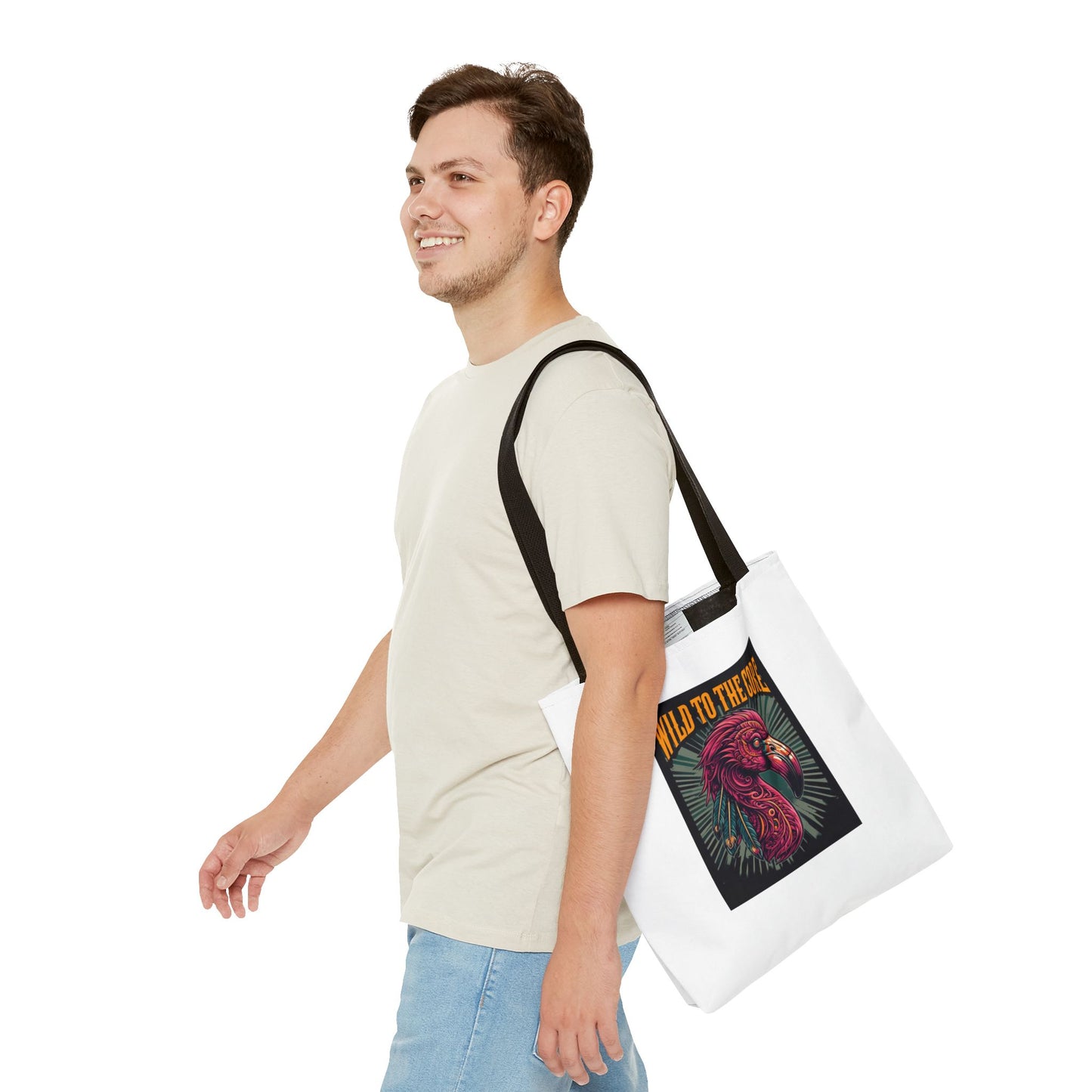 Wild FlamingoTote Bag, Eco-Friendly Shopping Tote, Unique Gift, Trendy Handbag, Wild to the Core Design