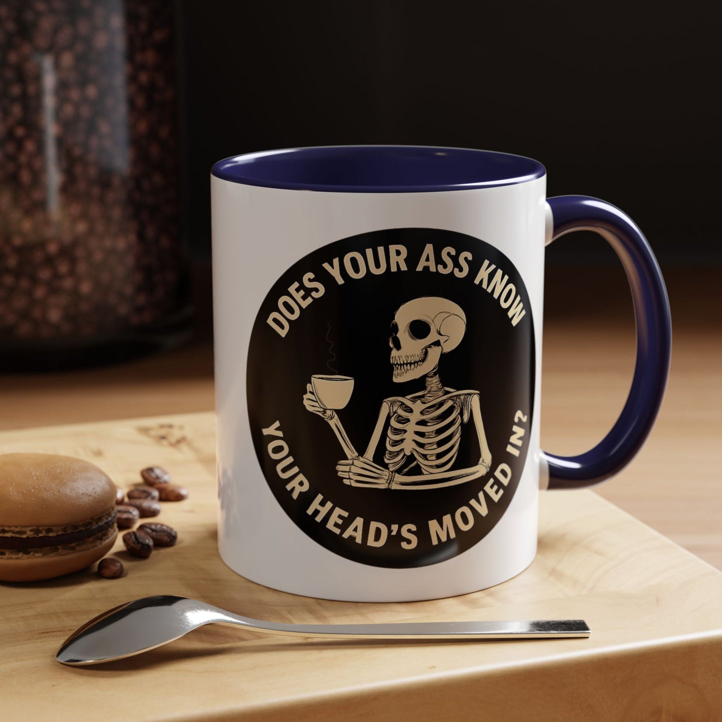 Funny Skeleton Coffee Mug - Whimsical Gift for Coffee Lovers, Halloween Decor, Unique Office Mug, Morning Motivation, Humorous Tea Cup