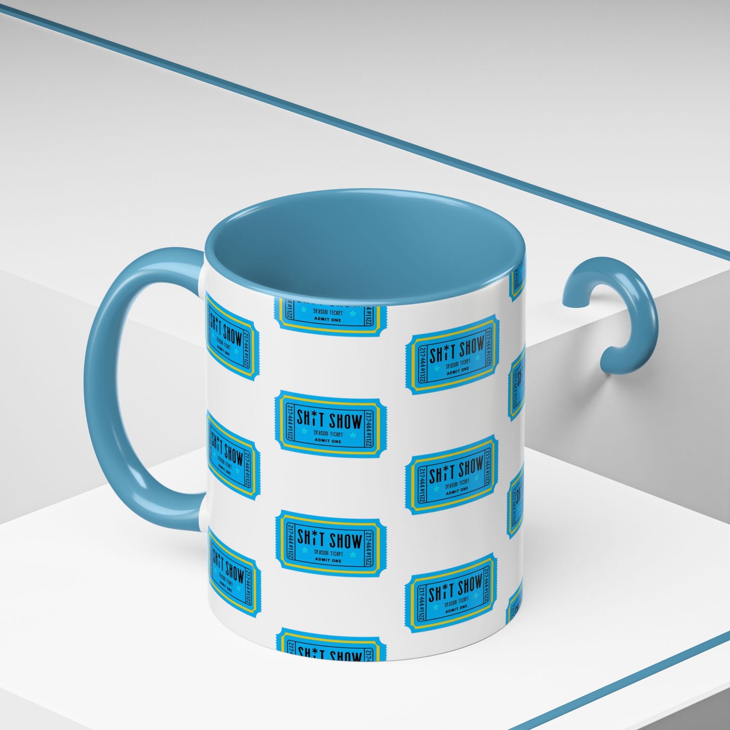 Accent Coffee Mug - 'Sh*t Snow' Design - Fun Gift for Coffee Lovers, Funny Mug for Winter, Unique Holiday Present, Hot Cocoa Cup