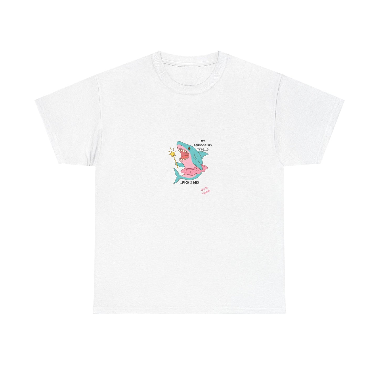 Funny Graphic Shark Tee for Creatives, Unisex Heavy Cotton Shirt, Positive Vibes T-Shirt, Gift for Art Lovers, Spring Fashion Wear