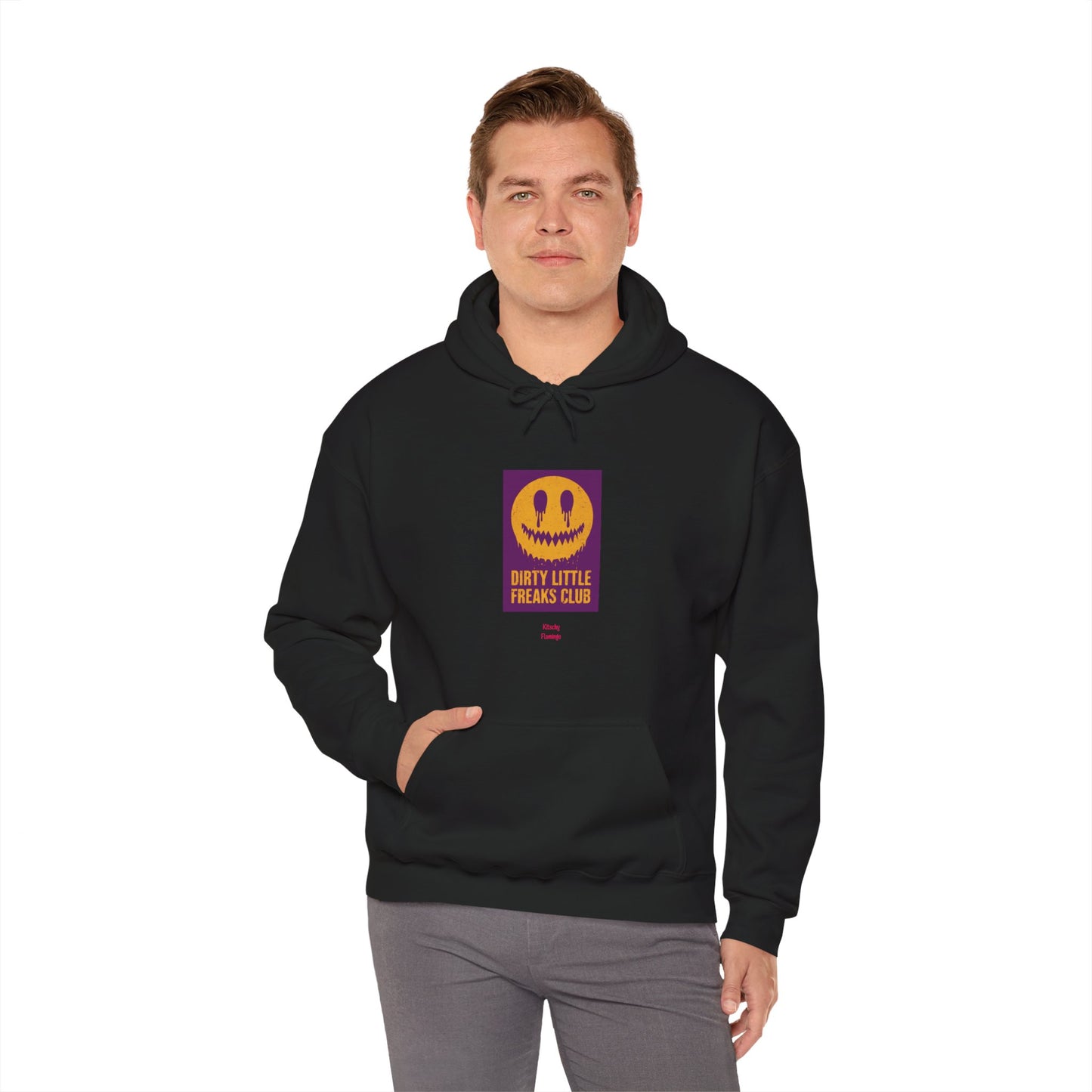 Dirty Little Freaks Club Hooded Sweatshirt, Unisex Hoodie, Graphic Sweatshirt, Halloween Apparel, Casual Wear, Unique Gift