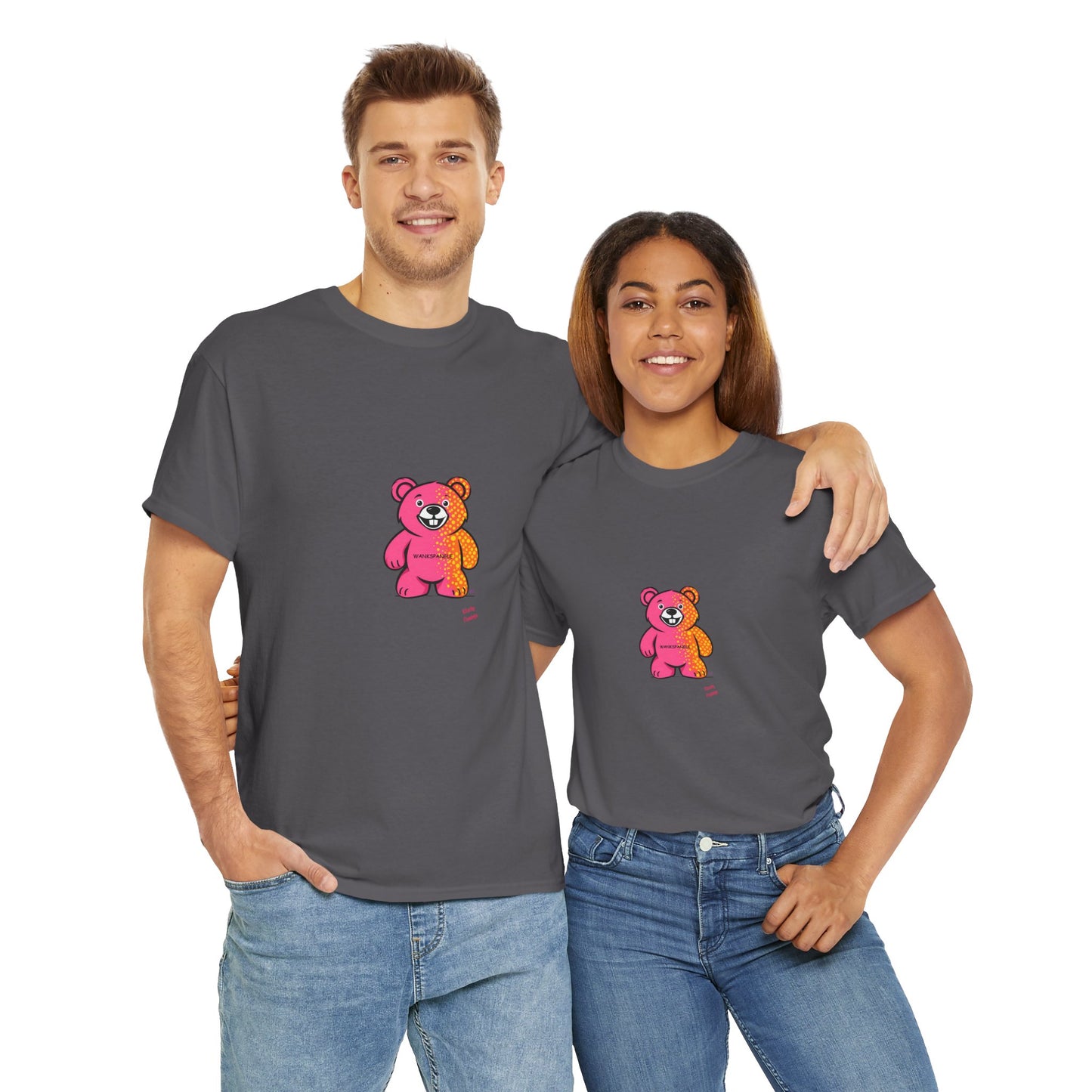 Cute Cartoon Swear Bear Tee, Fun Graphic T-Shirt, Unisex Gift, Summer Wear, Casual Fashion, Funny T-shirt
