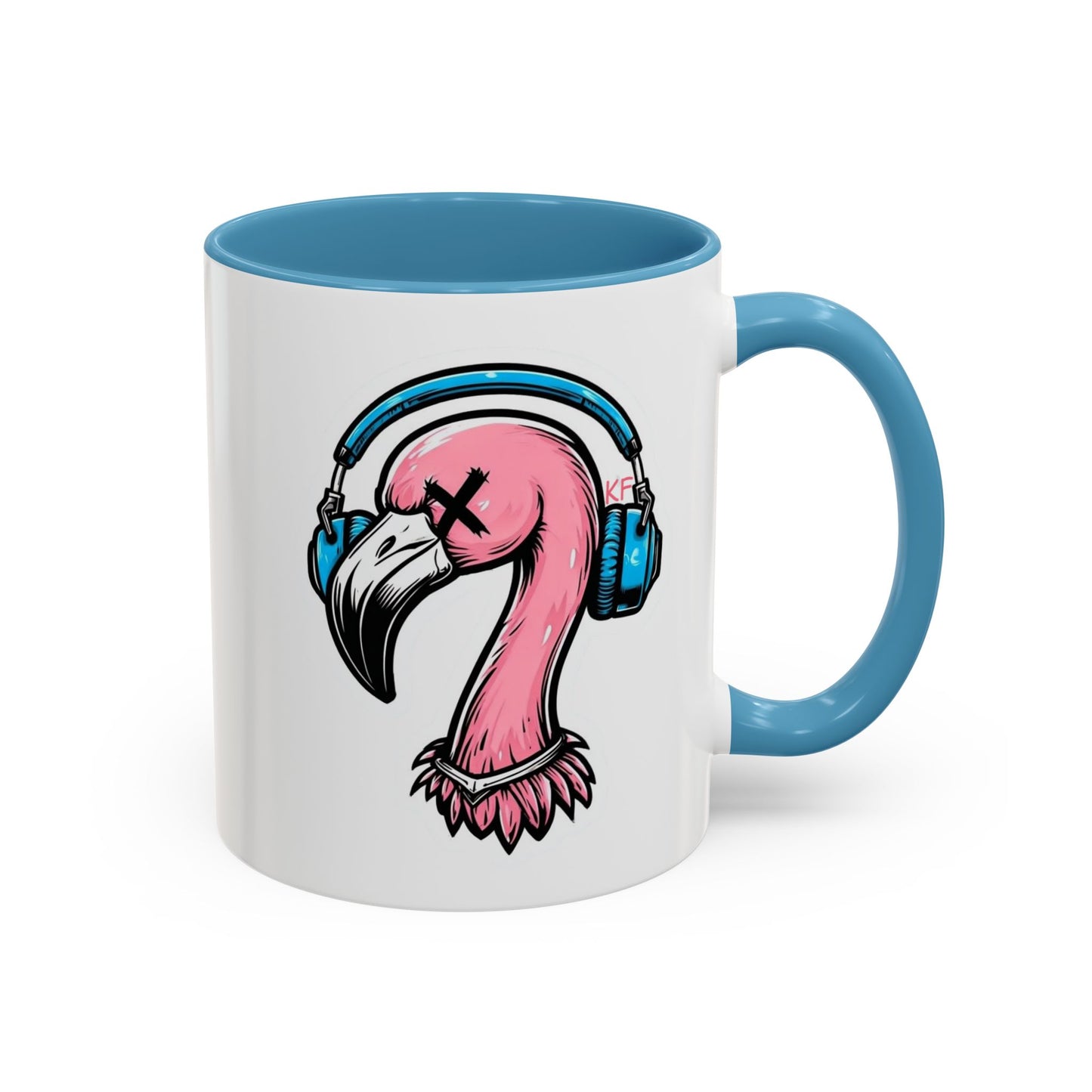 Vibrant Kitschy Flamingo Coffee Mug, Fun Gift for Music Lovers, Stylish Tea Mug, Tropical Drinkware, Unique Housewarming Present