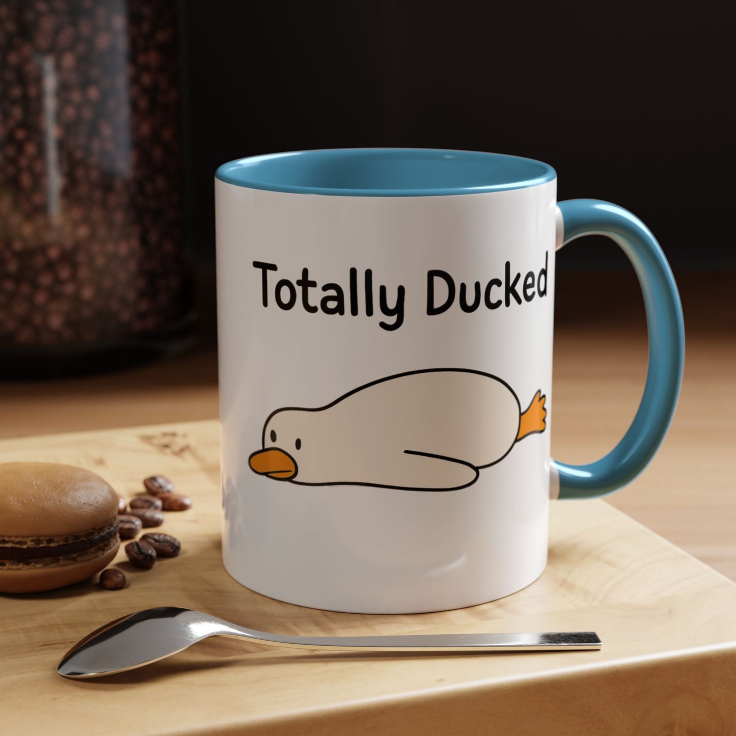 Totally Ducked Coffee Mug, Funny Mug, Quirky Gift, Duck Lover Gift, Humorous Kitchenware, Coffee Tea Mug