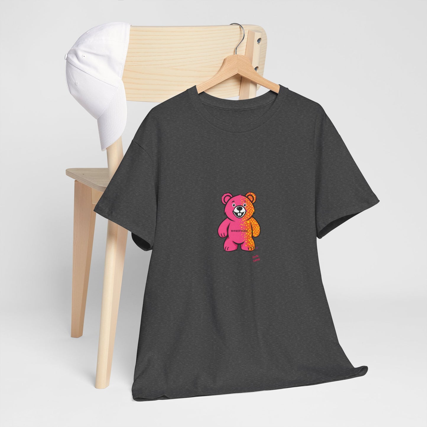 Cute Cartoon Swear Bear Tee, Fun Graphic T-Shirt, Unisex Gift, Summer Wear, Casual Fashion, Funny T-shirt