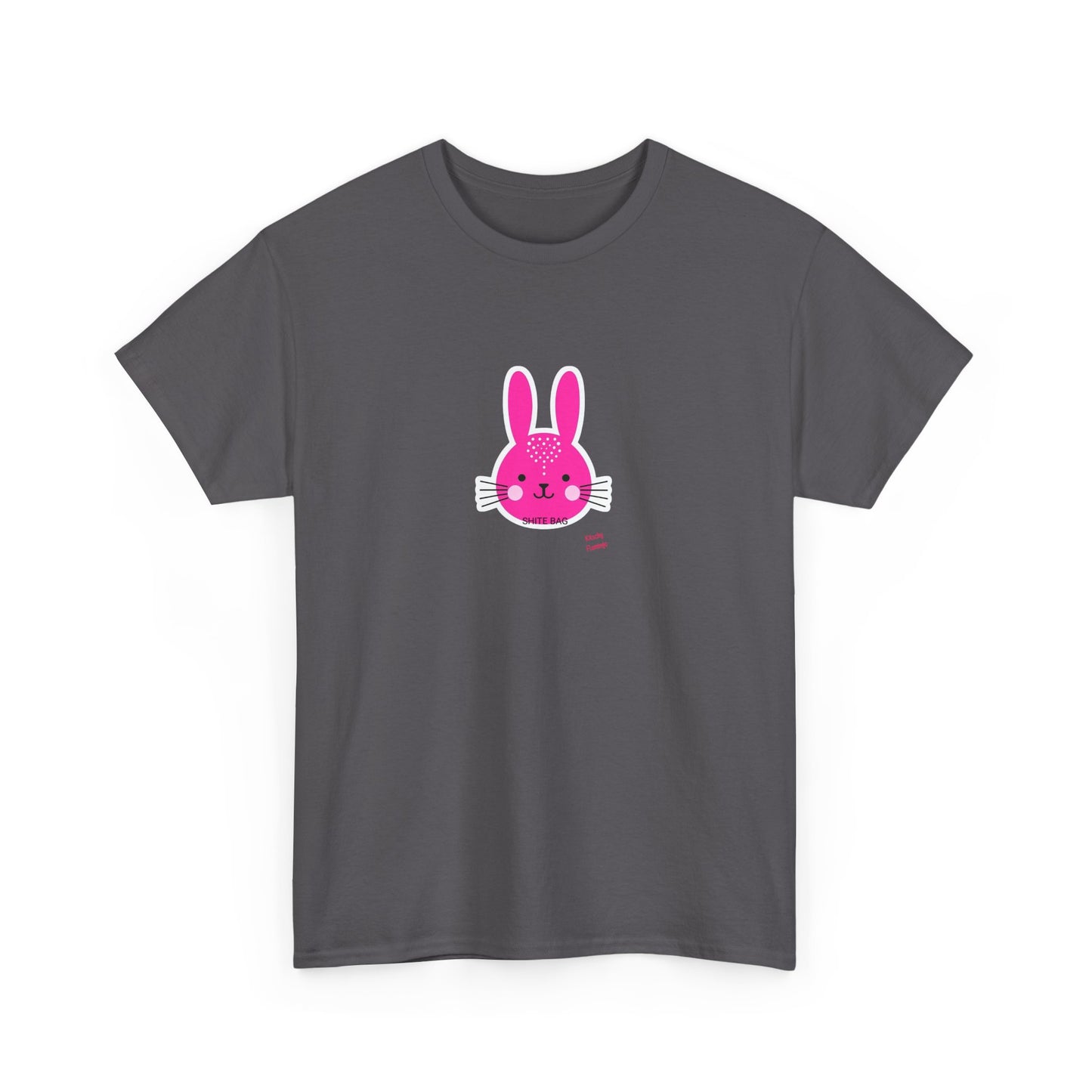 Sh*tebag Bunny Unisex Heavy Cotton Tee - Funny Graphic T-Shirt for Animal Lovers, Streetwear Fashion, Casual Wear, Lighthearted Style