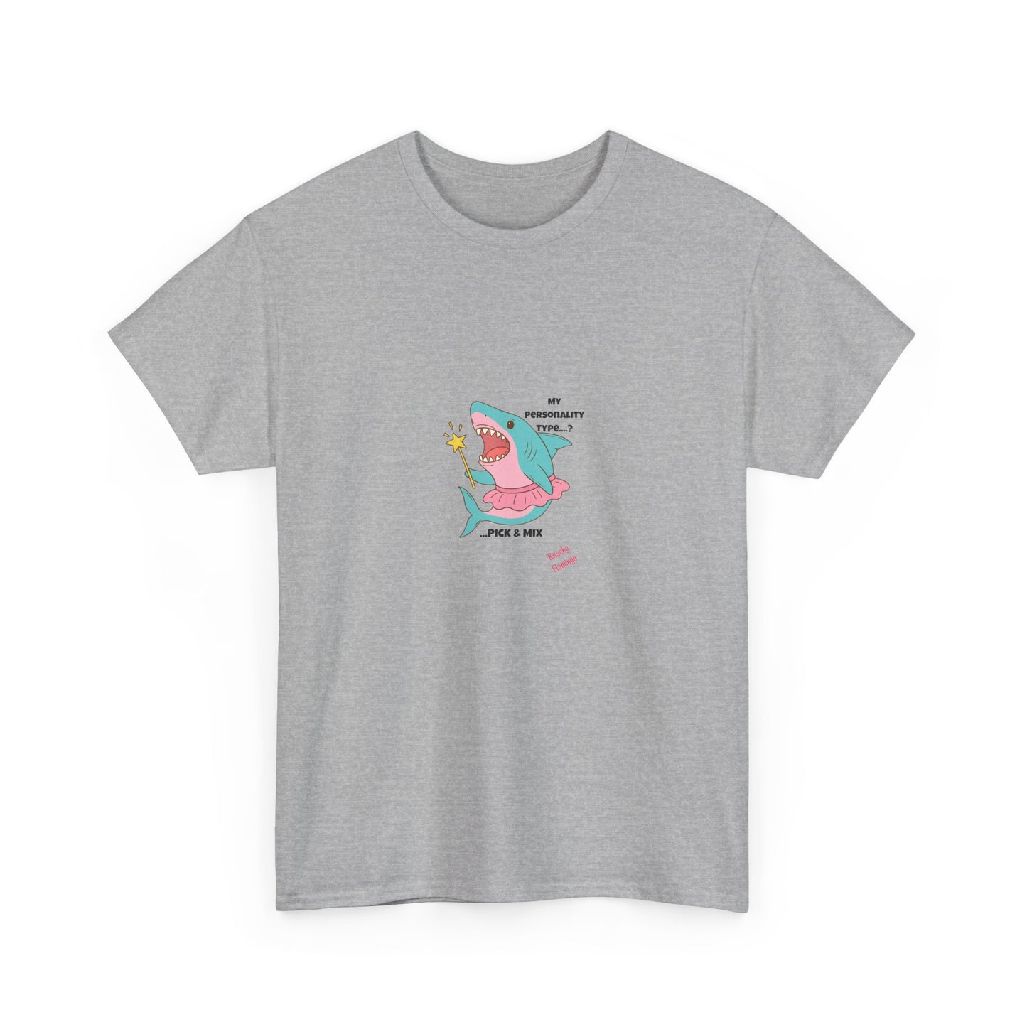 Funny Graphic Shark Tee for Creatives, Unisex Heavy Cotton Shirt, Positive Vibes T-Shirt, Gift for Art Lovers, Spring Fashion Wear