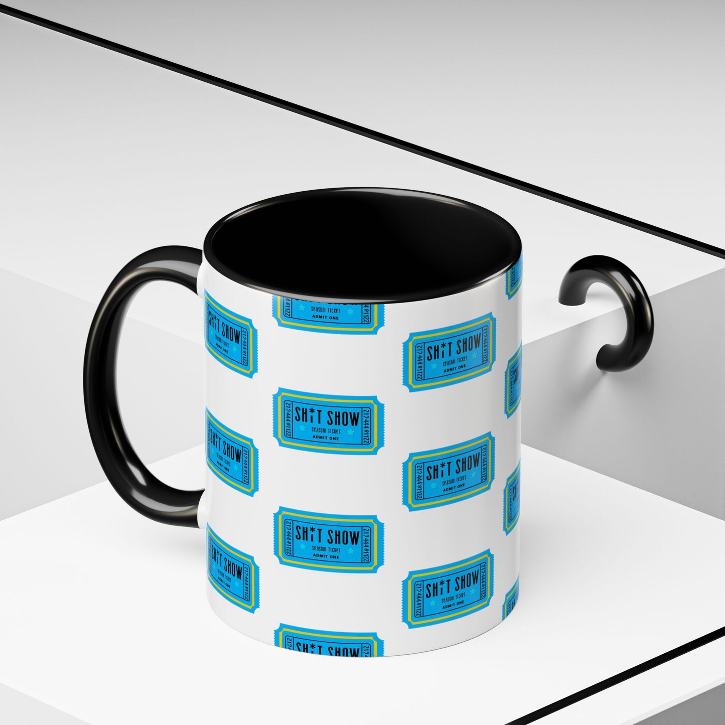 Accent Coffee Mug - 'Sh*t Snow' Design - Fun Gift for Coffee Lovers, Funny Mug for Winter, Unique Holiday Present, Hot Cocoa Cup