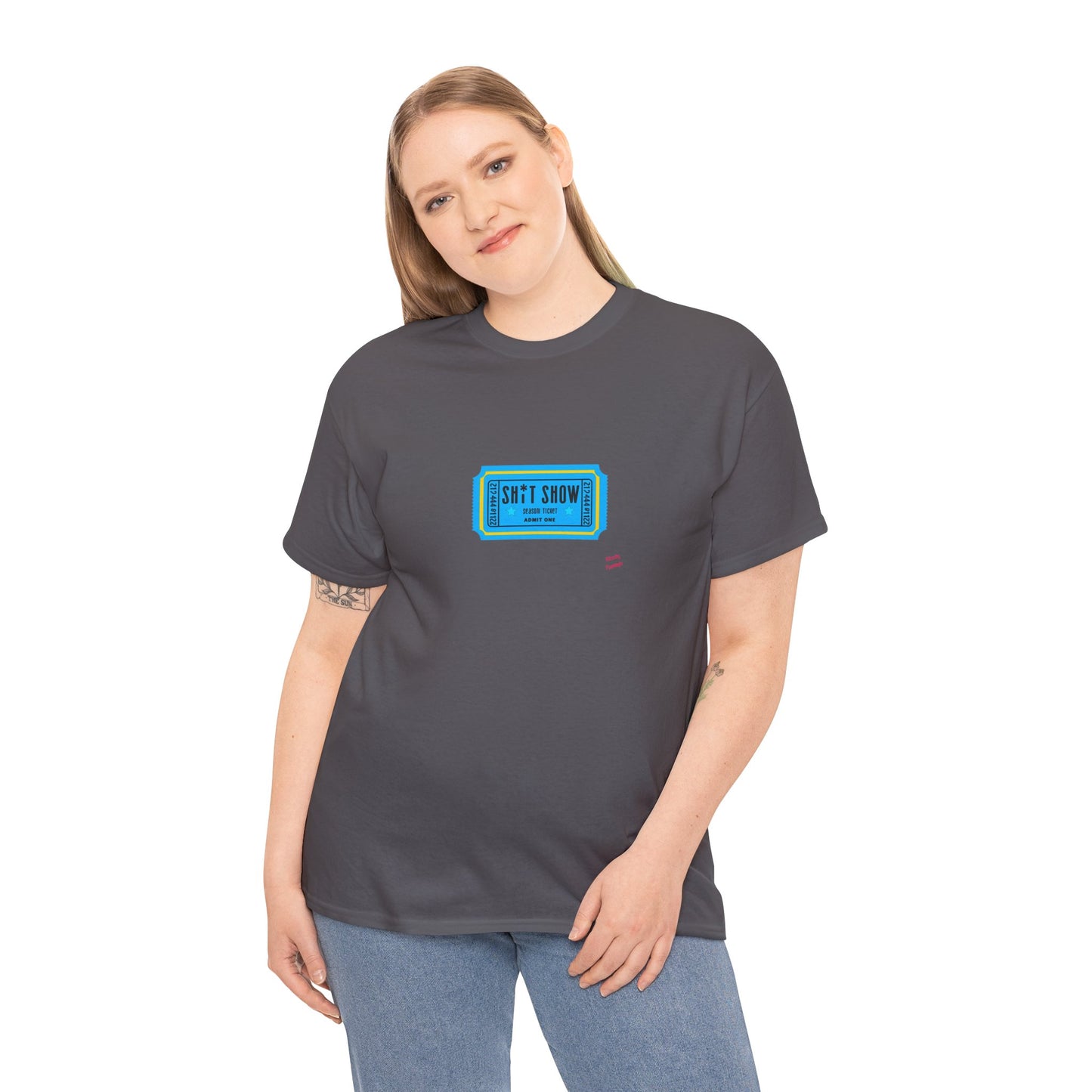 Vintage-Inspired Movie Ticket Graphic Tee, Unisex Heavy Cotton Tee, Retro Movie Night Shirt, Trendy Casual Wear, Gift for Him/Her