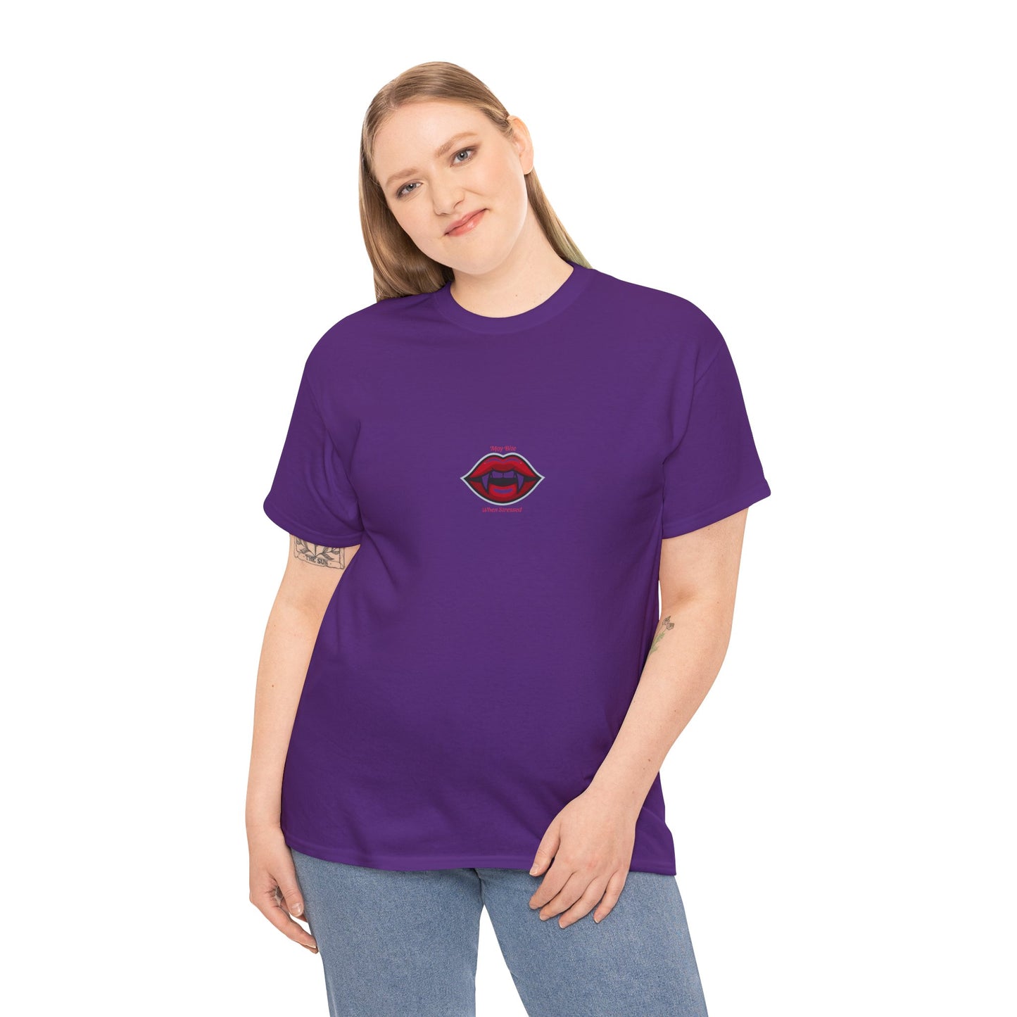 Bold Lips Unisex Heavy Cotton Tee, Graphic Tee, Casual Wear, Trendy T-Shirt, Gift for Her, Gift for Him, Everyday Style