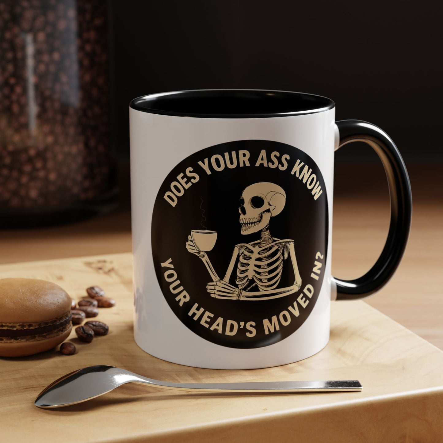 Funny Skeleton Coffee Mug - Whimsical Gift for Coffee Lovers, Halloween Decor, Unique Office Mug, Morning Motivation, Humorous Tea Cup