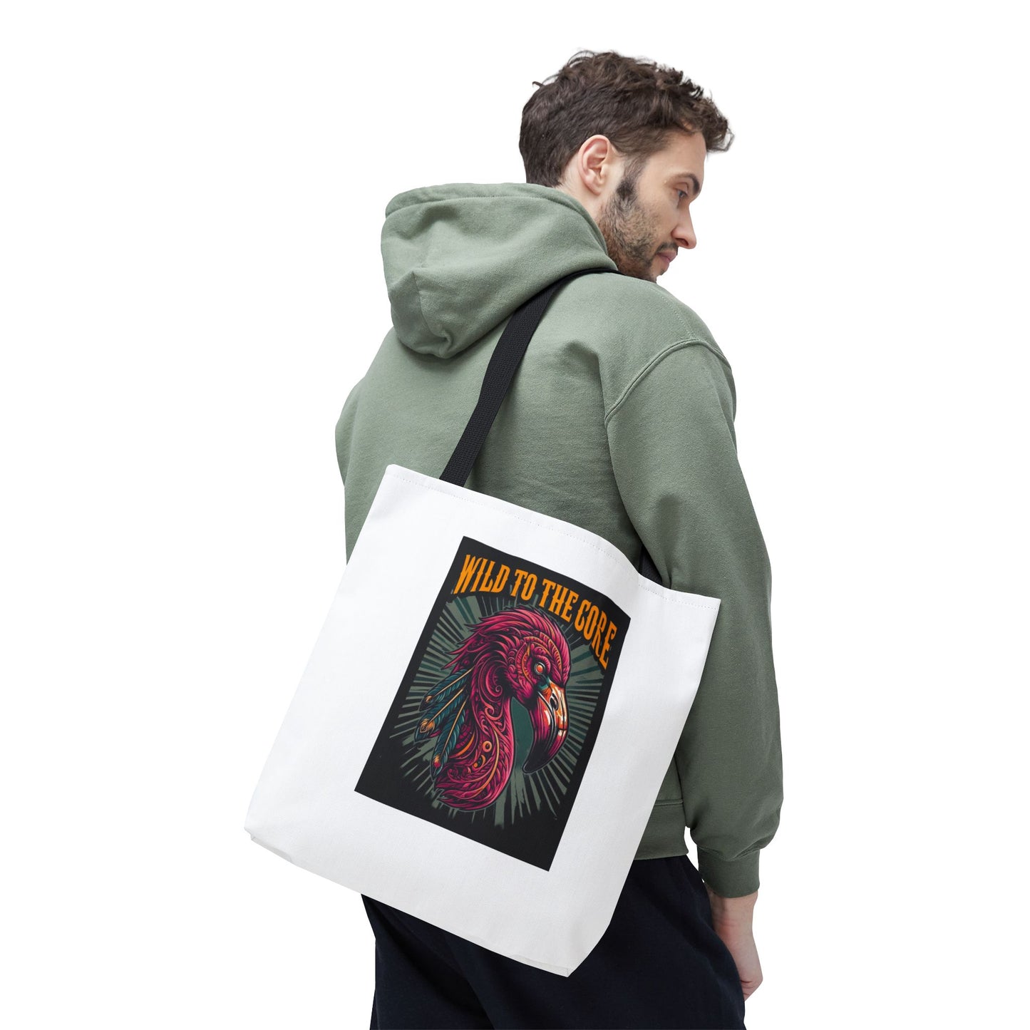 Wild FlamingoTote Bag, Eco-Friendly Shopping Tote, Unique Gift, Trendy Handbag, Wild to the Core Design