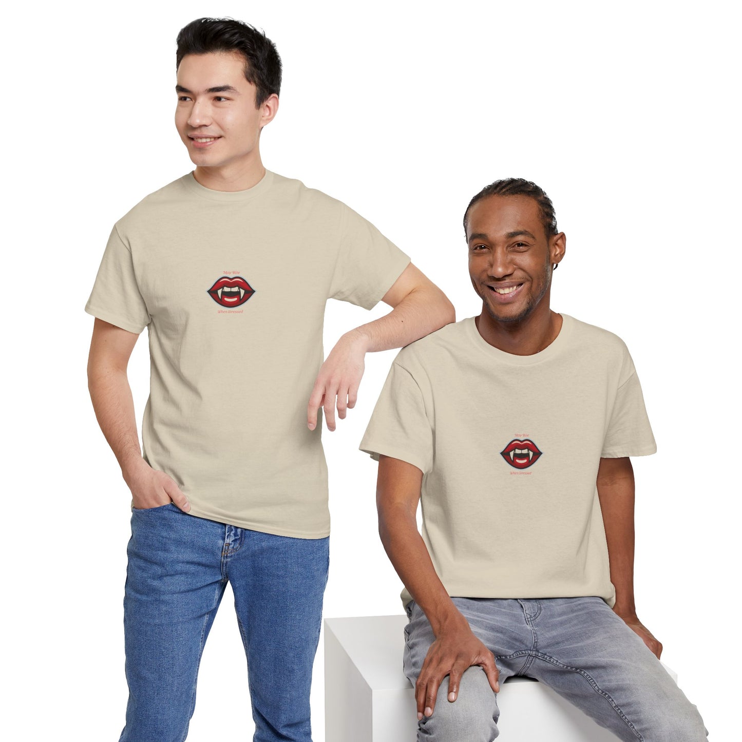 Bold Lips Unisex Heavy Cotton Tee, Graphic Tee, Casual Wear, Trendy T-Shirt, Gift for Her, Gift for Him, Everyday Style