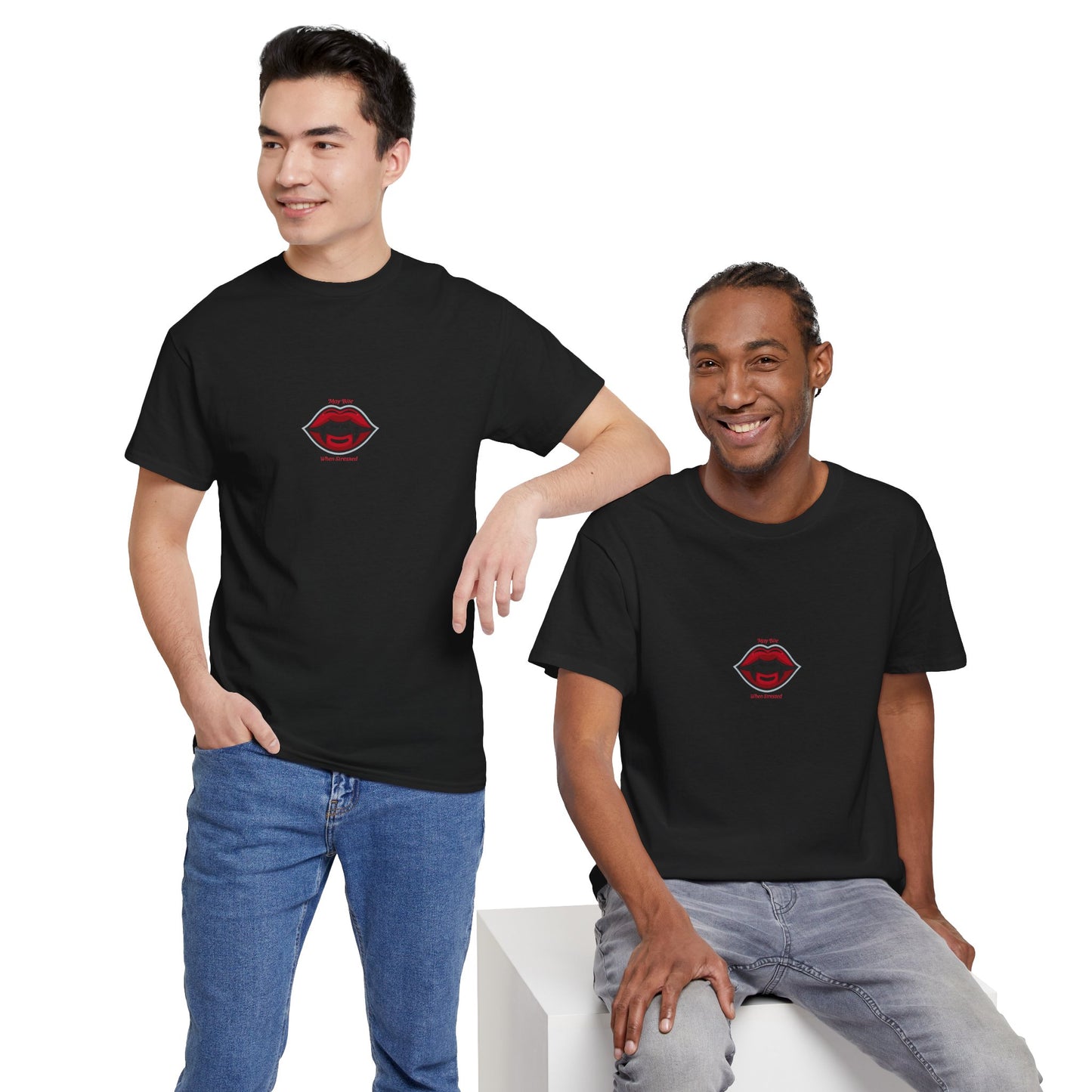 Bold Lips Unisex Heavy Cotton Tee, Graphic Tee, Casual Wear, Trendy T-Shirt, Gift for Her, Gift for Him, Everyday Style