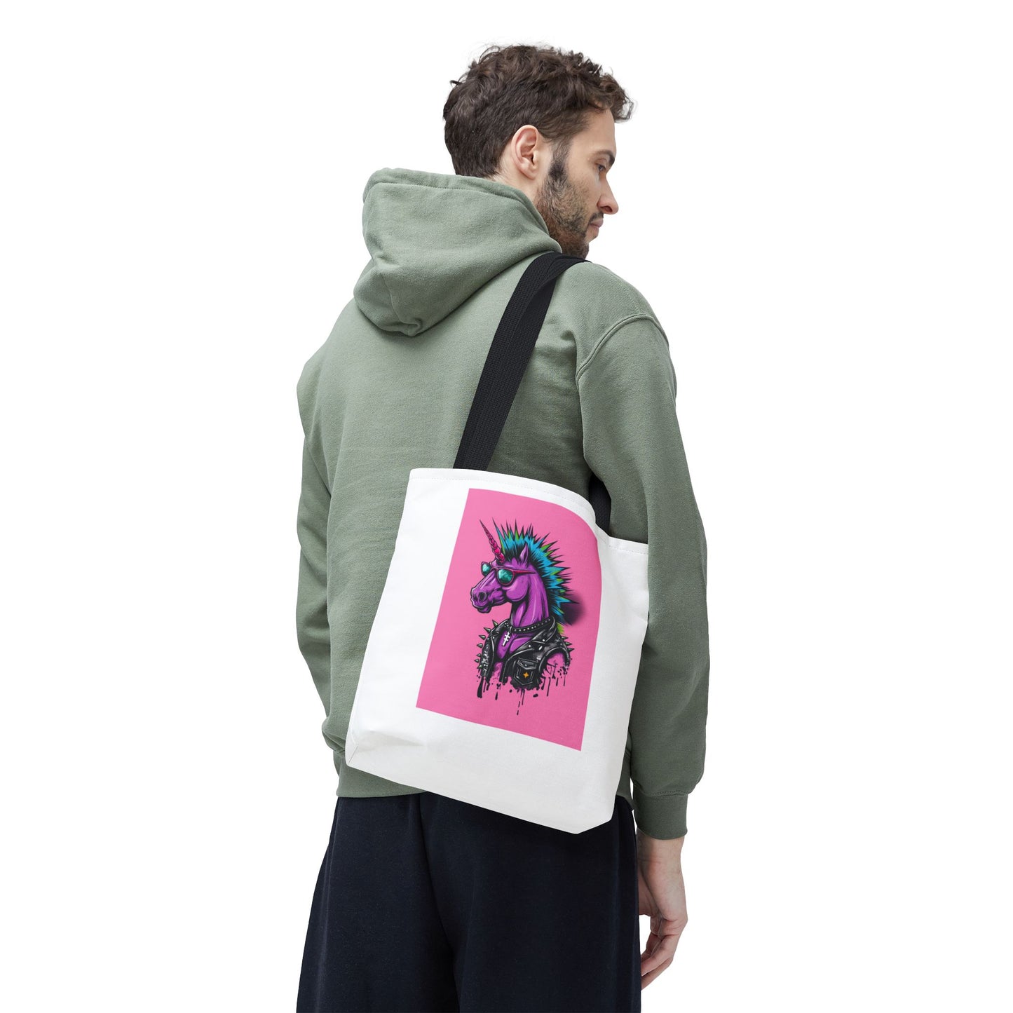Punky Unicorn Tote Bag, Colourful Canvas Bag for Art Lovers, Perfect Gift for Birthdays, Pride, and Everyday Use