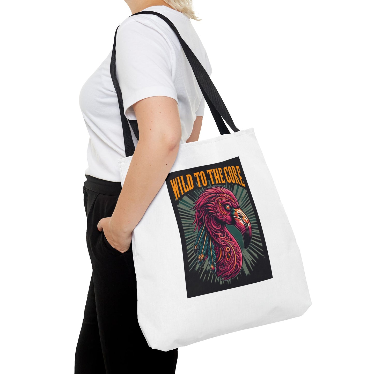 Wild FlamingoTote Bag, Eco-Friendly Shopping Tote, Unique Gift, Trendy Handbag, Wild to the Core Design