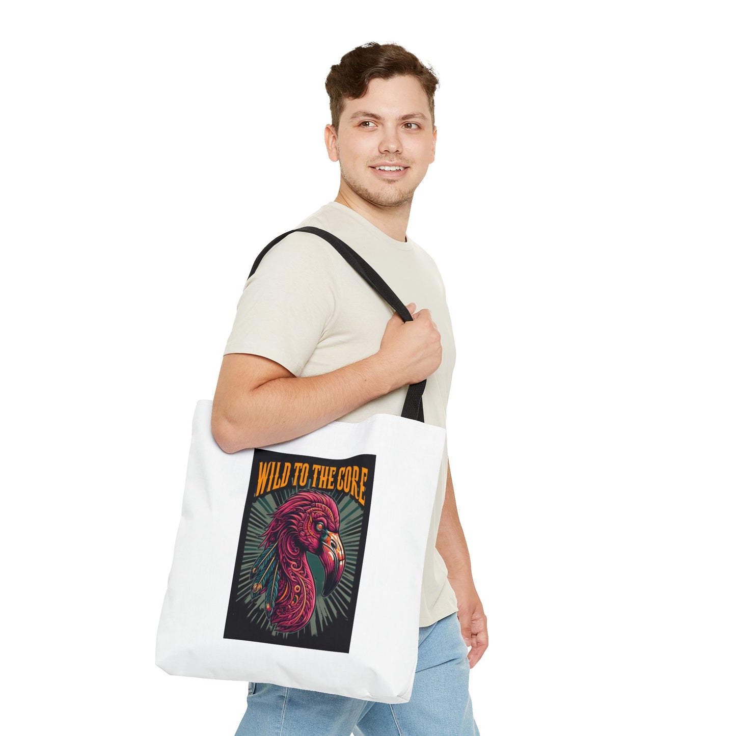 Wild FlamingoTote Bag, Eco-Friendly Shopping Tote, Unique Gift, Trendy Handbag, Wild to the Core Design