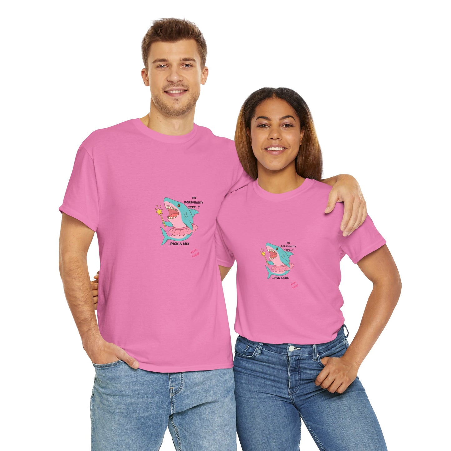 Funny Graphic Shark Tee for Creatives, Unisex Heavy Cotton Shirt, Positive Vibes T-Shirt, Gift for Art Lovers, Spring Fashion Wear