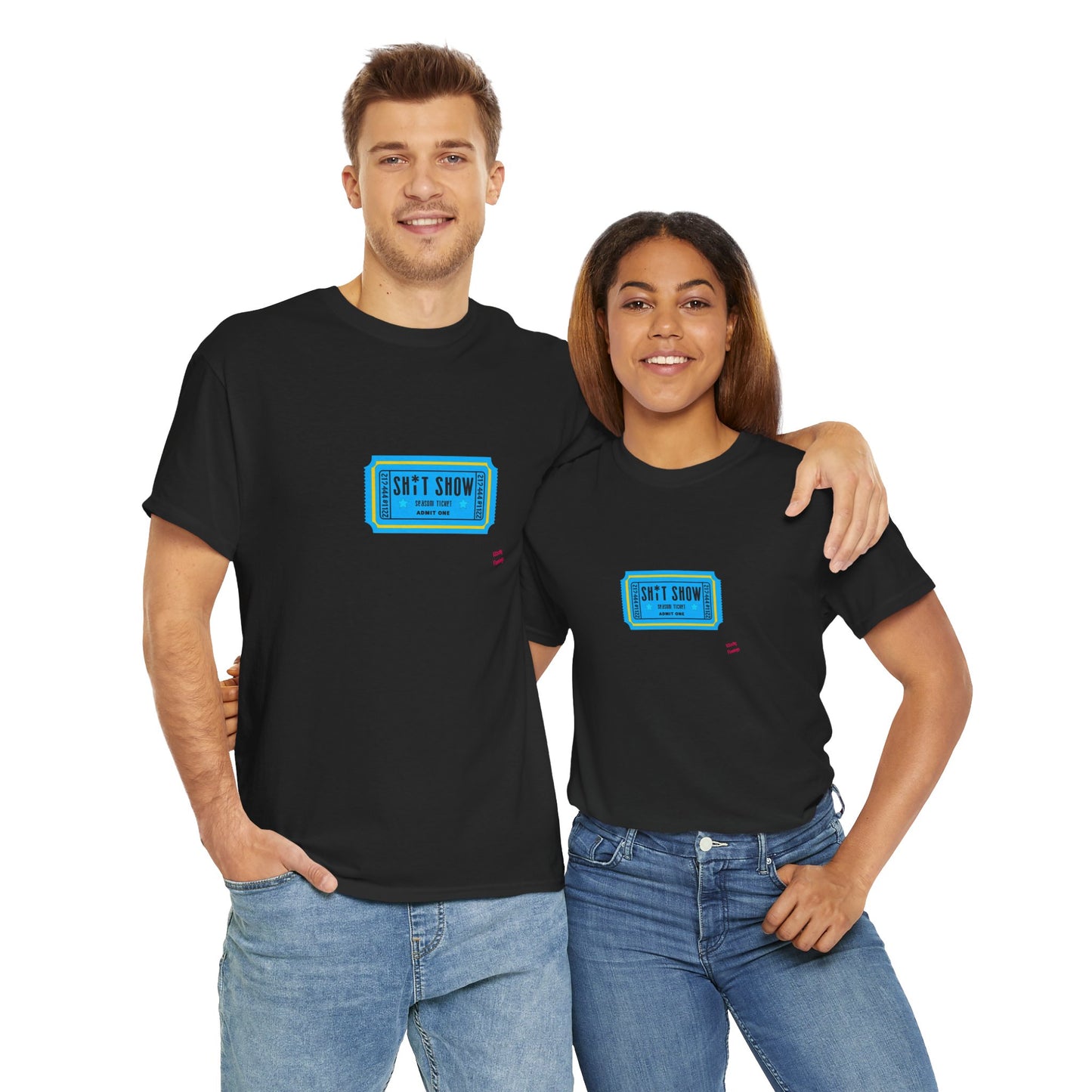 Vintage-Inspired Movie Ticket Graphic Tee, Unisex Heavy Cotton Tee, Retro Movie Night Shirt, Trendy Casual Wear, Gift for Him/Her