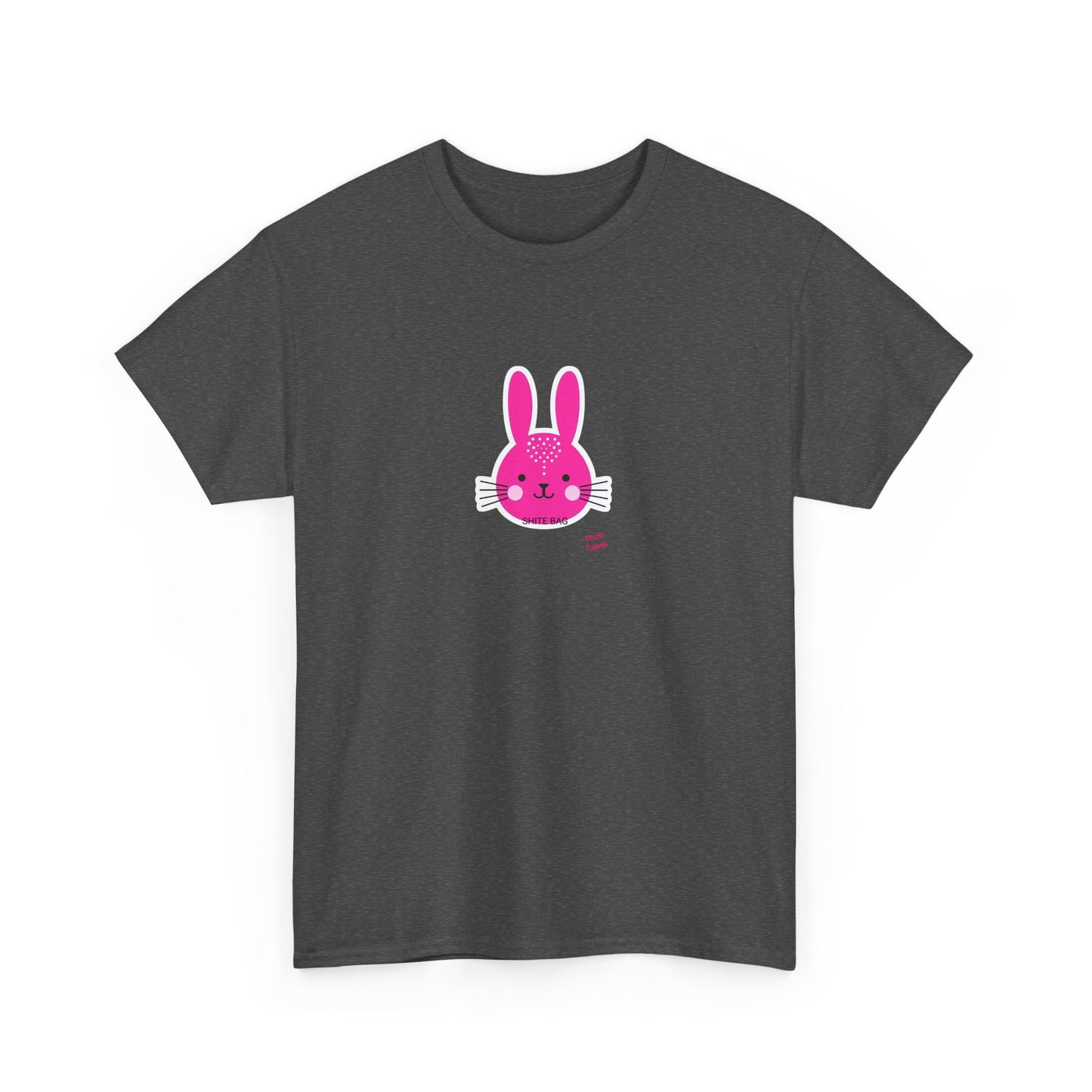 Sh*tebag Bunny Unisex Heavy Cotton Tee - Funny Graphic T-Shirt for Animal Lovers, Streetwear Fashion, Casual Wear, Lighthearted Style