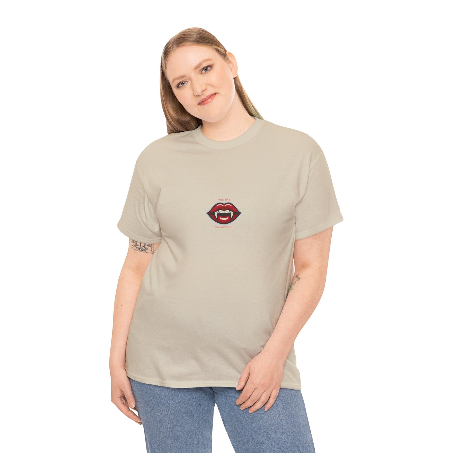 Bold Lips Unisex Heavy Cotton Tee, Graphic Tee, Casual Wear, Trendy T-Shirt, Gift for Her, Gift for Him, Everyday Style