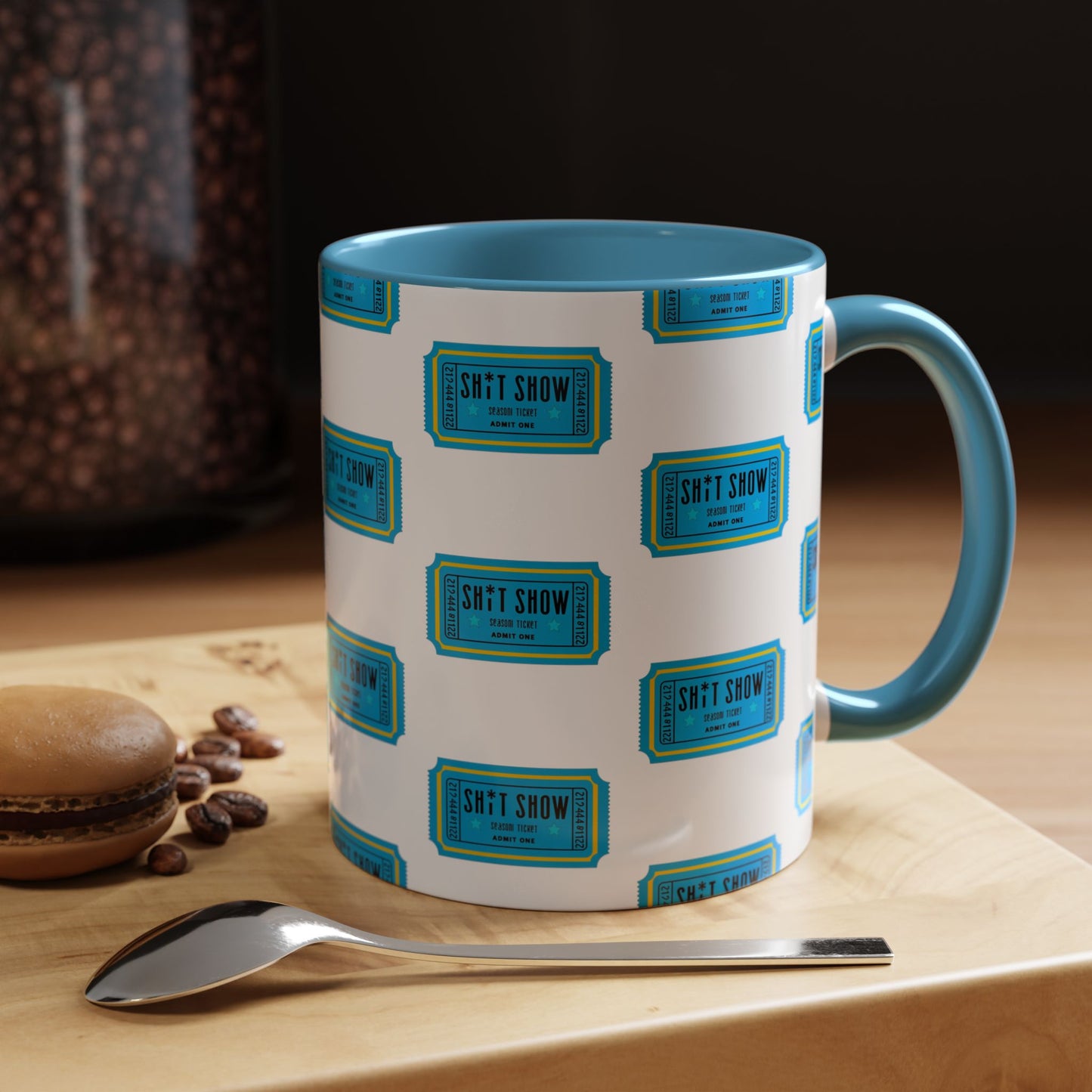 Accent Coffee Mug - 'Sh*t Snow' Design - Fun Gift for Coffee Lovers, Funny Mug for Winter, Unique Holiday Present, Hot Cocoa Cup
