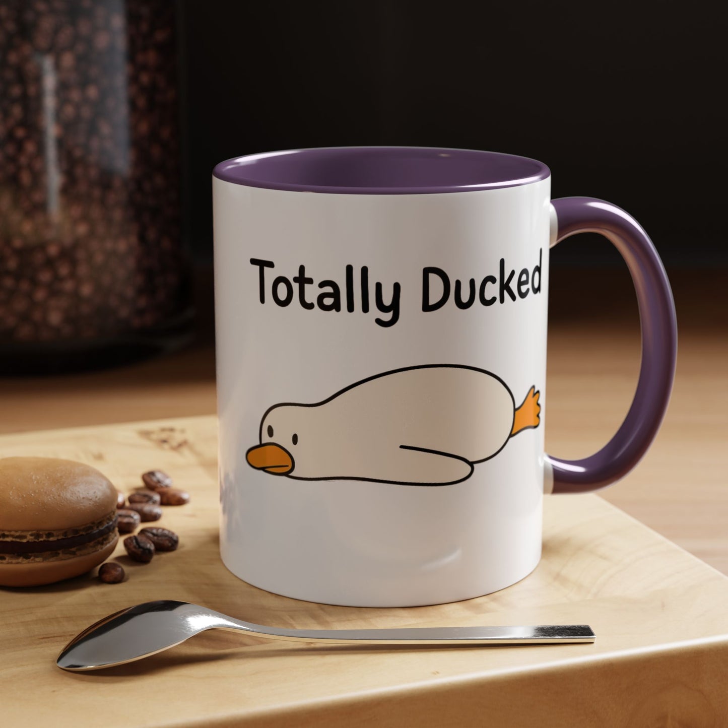 Totally Ducked Coffee Mug, Funny Mug, Quirky Gift, Duck Lover Gift, Humorous Kitchenware, Coffee Tea Mug