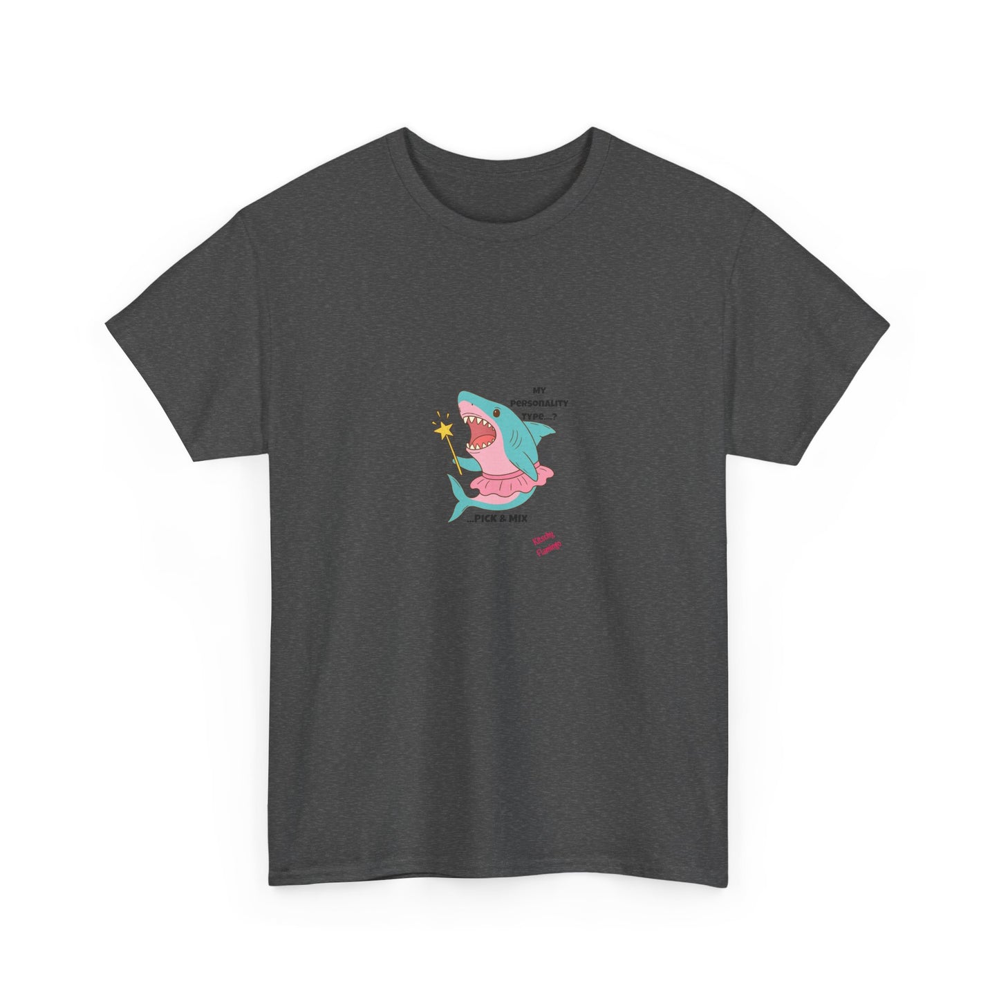 Funny Graphic Shark Tee for Creatives, Unisex Heavy Cotton Shirt, Positive Vibes T-Shirt, Gift for Art Lovers, Spring Fashion Wear