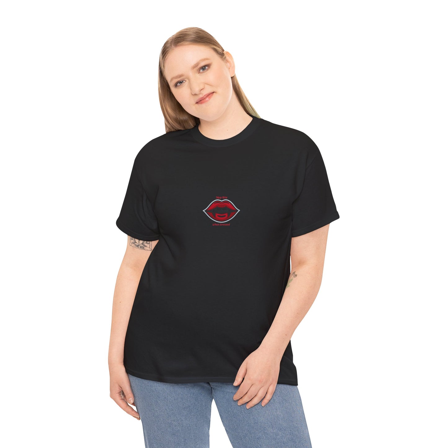 Bold Lips Unisex Heavy Cotton Tee, Graphic Tee, Casual Wear, Trendy T-Shirt, Gift for Her, Gift for Him, Everyday Style