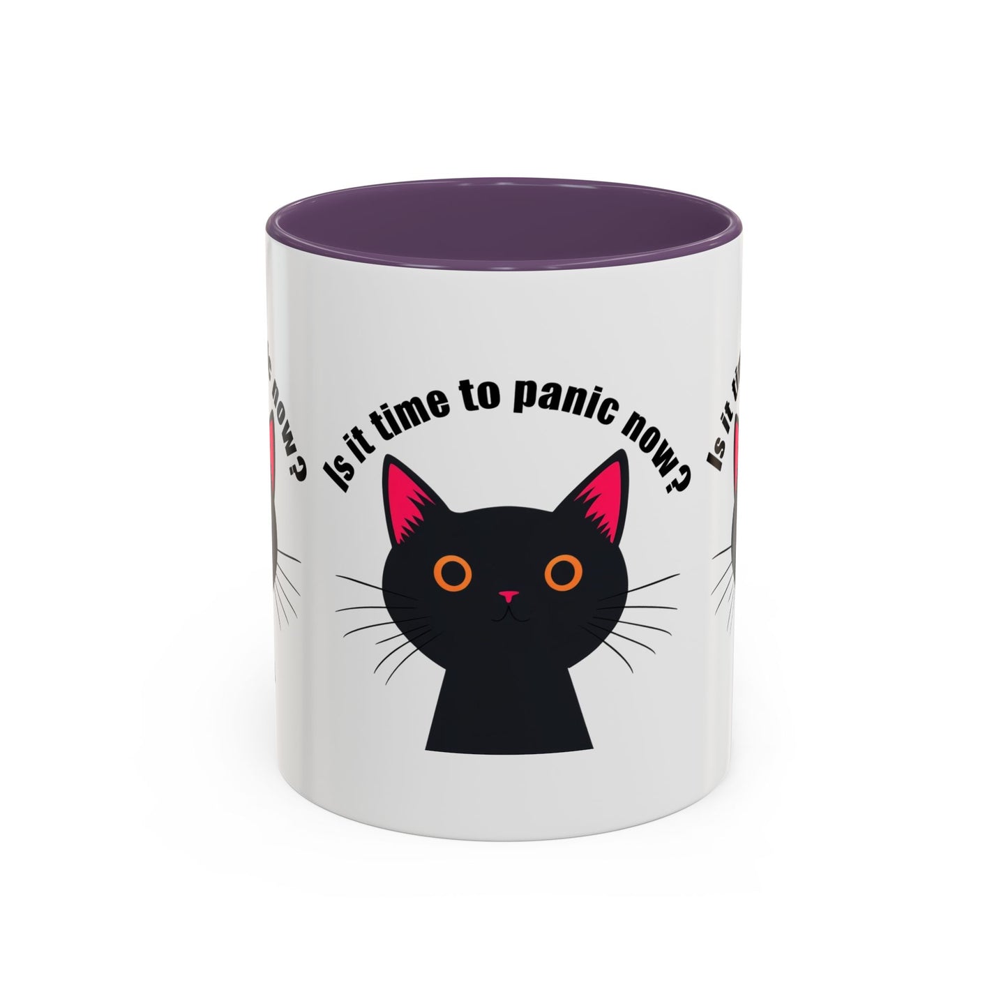 Is It Time to Panic Now? Funny Cat Coffee Mug, Cute Cat Lover Gift, Funny Mug for Cat Owners, Purrfect Gift for Birthdays,
