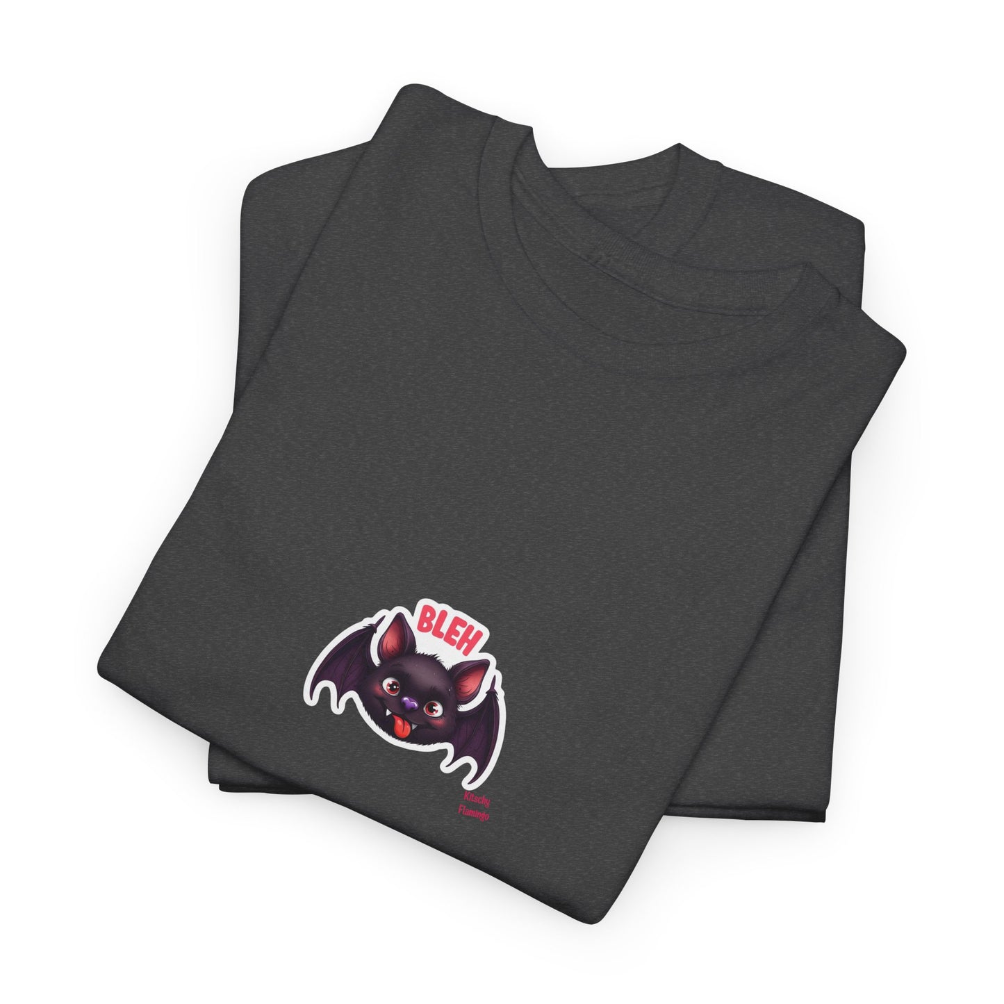 Cute Bat Graphic Unisex Heavy Cotton Tee, Halloween Shirt, Spooky Graphic Tee, Gift for Bat Lovers, Casual Wear, Fall Fashion