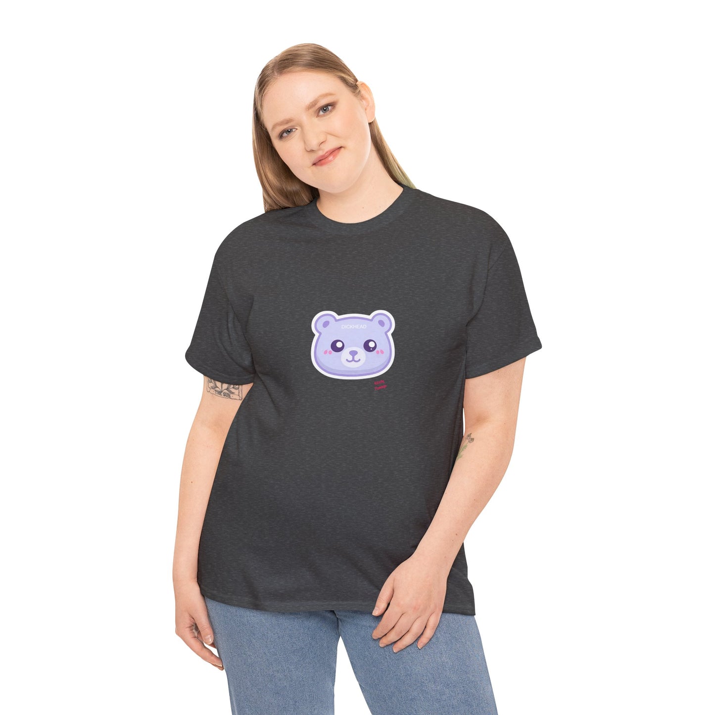 Cute Sweary Bear Graphic Unisex Heavy Cotton Tee, Casual Tee, Funny Tee
