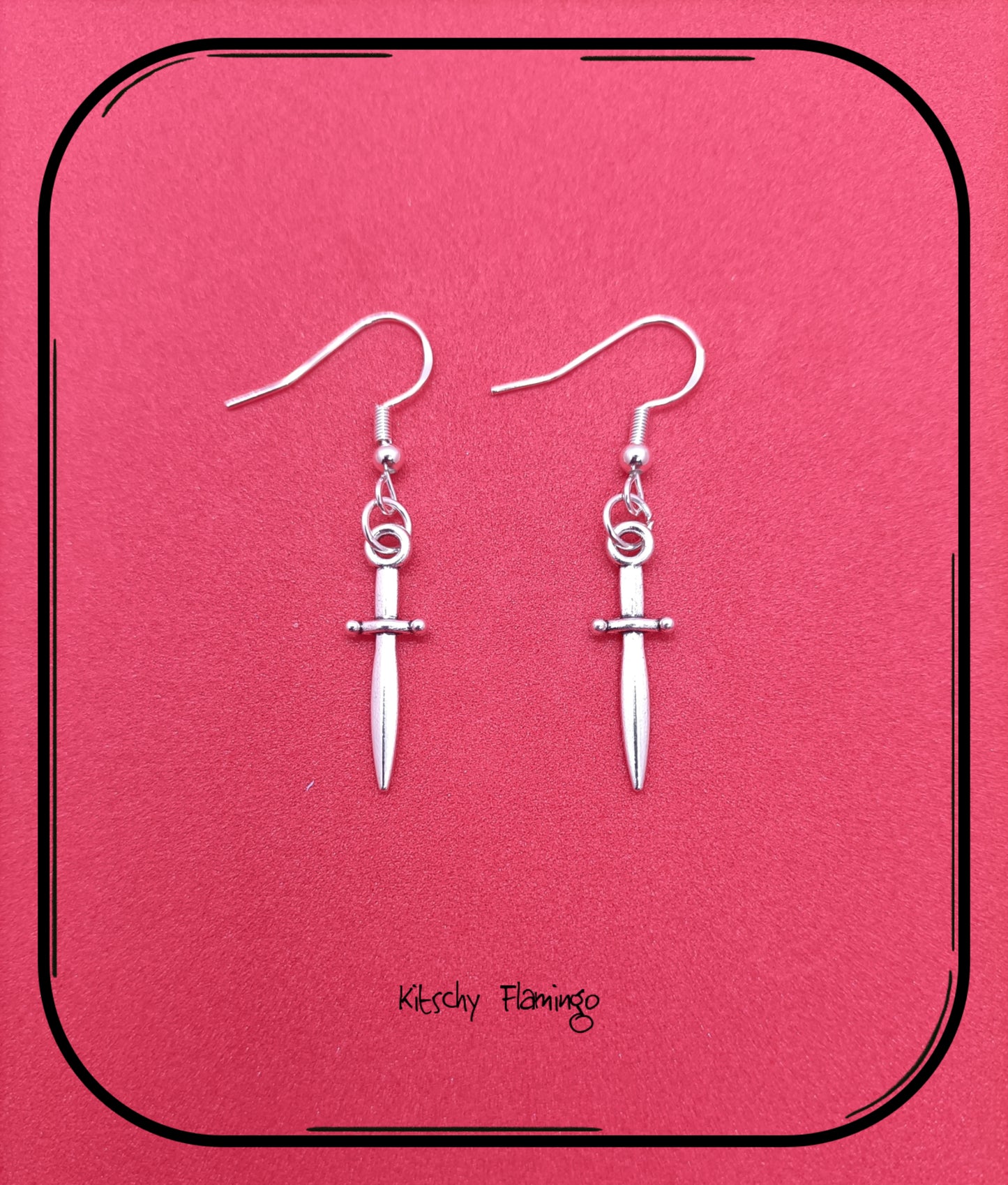 Silver Dagger Earrings