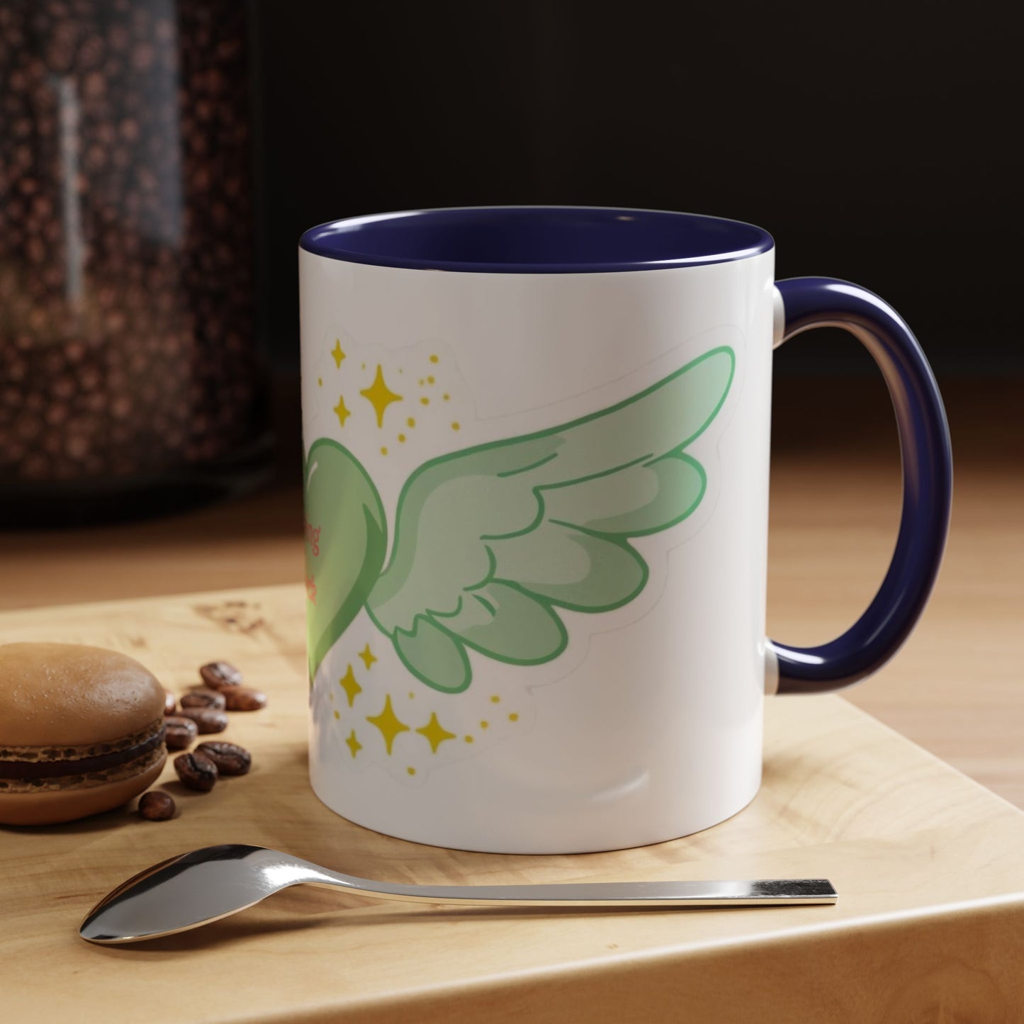 Funny Angel Wings Coffee Mug - Perfect Gift for Friends, Coffee Lovers, Hilarious Decor, Cute Kitchenware, Playful Mug