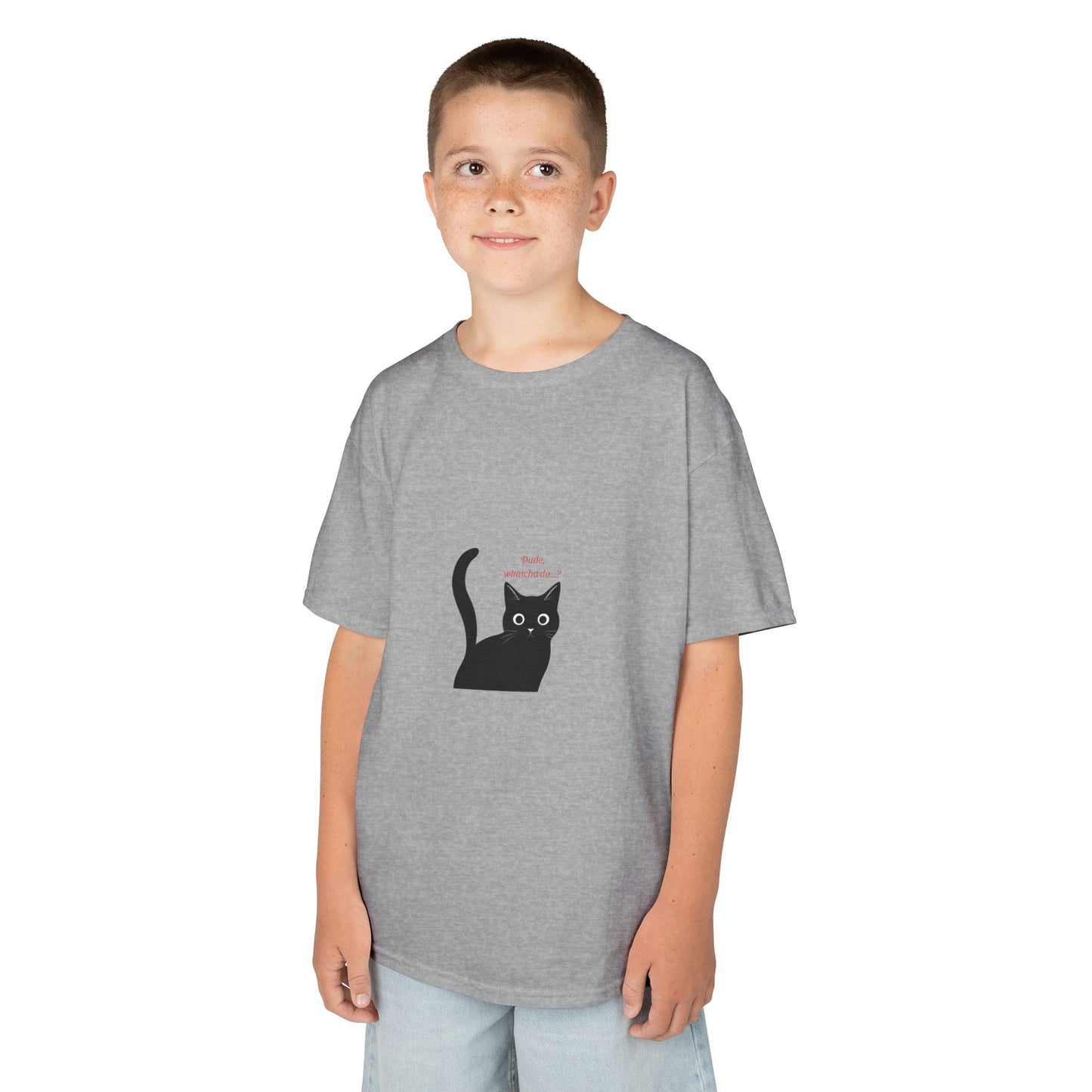 Cute Cat Kids T-Shirt, Funny Cat Tee, Pet Lover Gift, Children's Cotton Tee, Birthday Gift, Animal Lover Tee