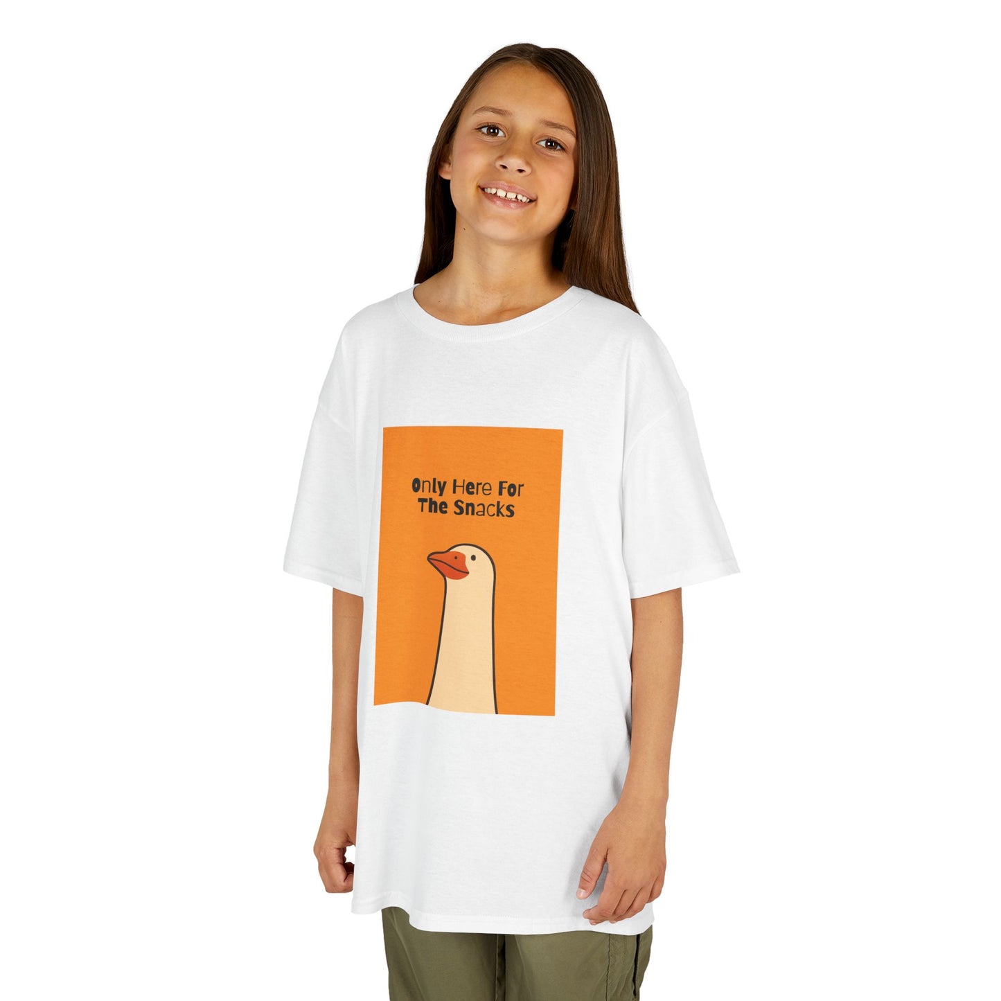 Only Here For The Snacks-Themed Kids Tee, Funny Kids T-Shirt, Cute Children's Apparel, Gift for Snack Lovers, Perfect for Birthday and Playdates