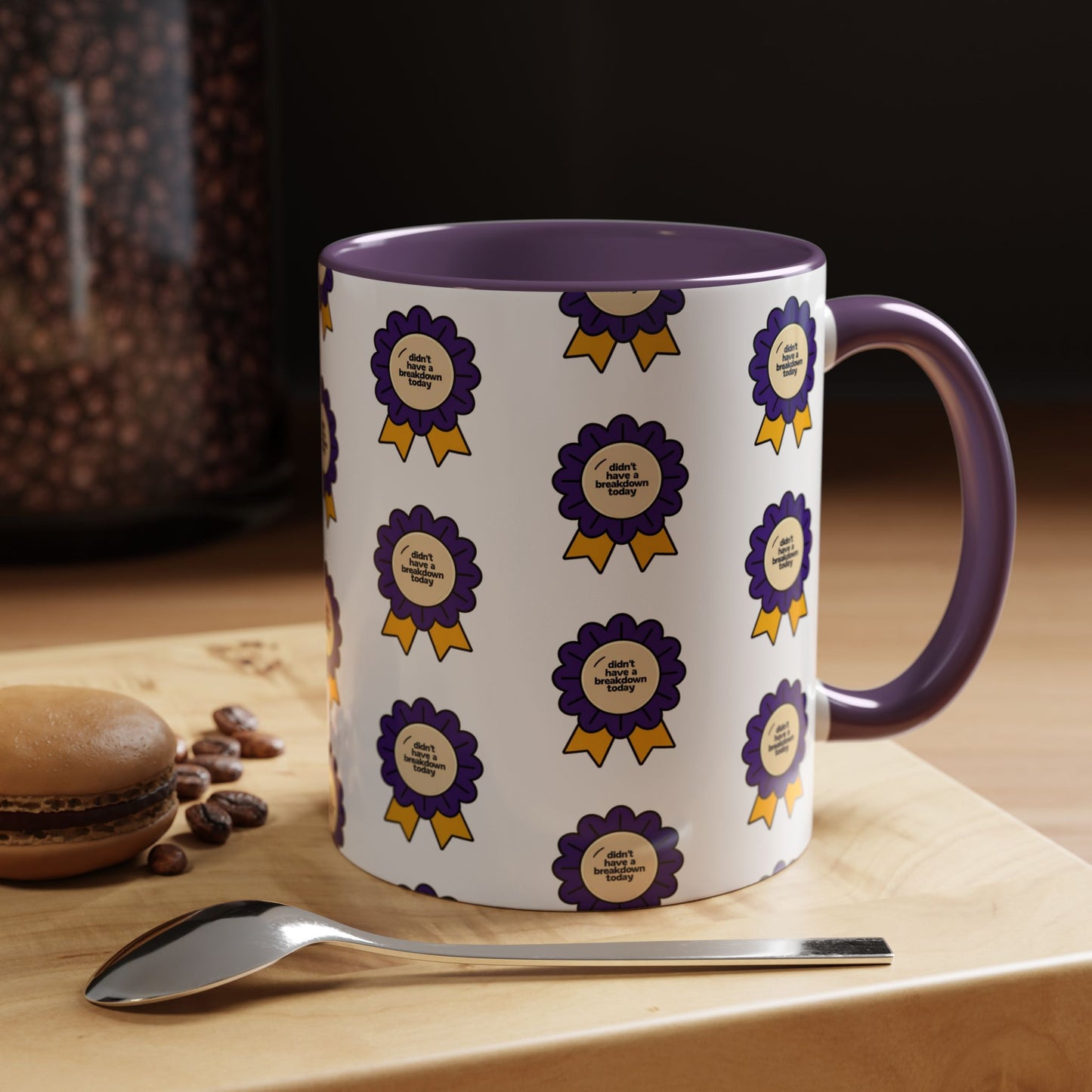 Purple Ribbon Award Coffee Mug | Winner's Gift, Celebration Mug, Office Decor, Unique Personalized Cup, Award Ceremony