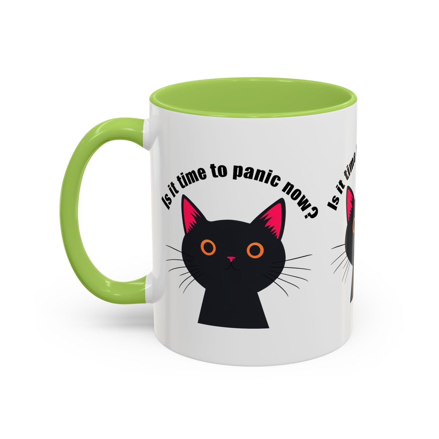 Is It Time to Panic Now? Funny Cat Coffee Mug, Cute Cat Lover Gift, Funny Mug for Cat Owners, Purrfect Gift for Birthdays,