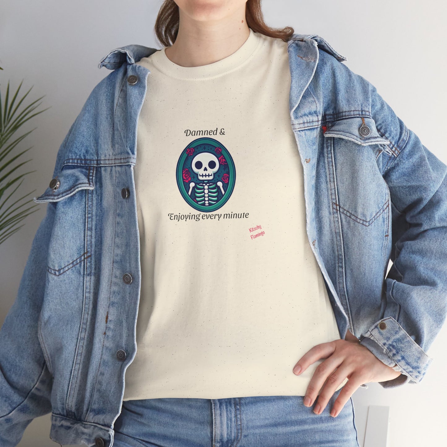 Skeleton Vibes Unisex Heavy Cotton Tee - Perfect for Halloween, Casual Wear, Gifts, Parties, and Trendy Outfits