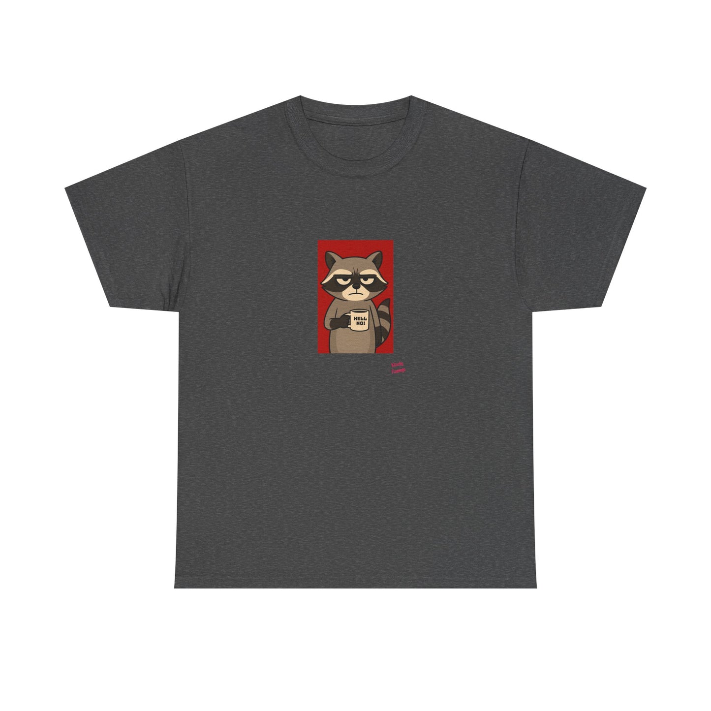 Charming Raccoon Unisex Heavy Cotton Tee, Cute Pet Lover Shirt, Gifts for Animal Lovers, Casual Wear, Birthday Gift Idea