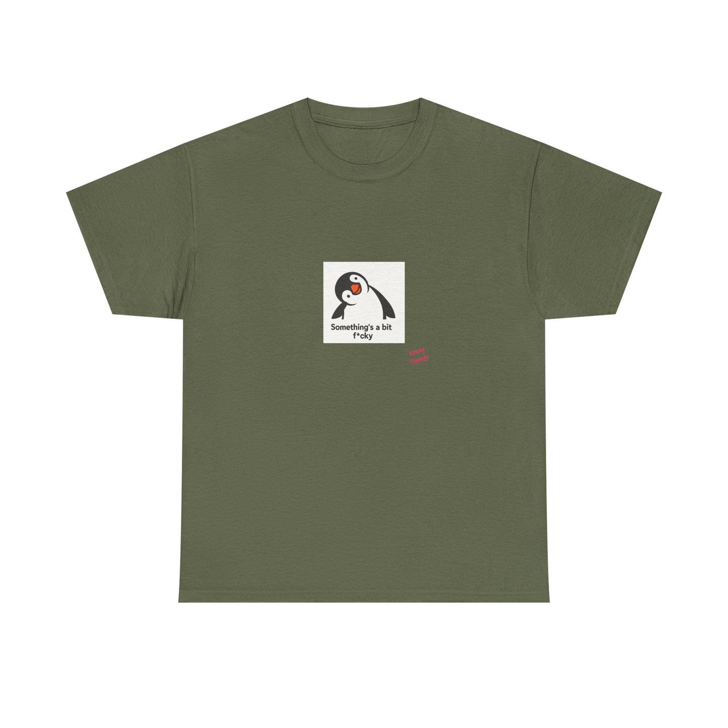 Penguin Graphic Unisex Heavy Cotton Tee | Cute Animal Shirt for Every Day, Animal Lover Gift, Fun Casual Wear, Funny, Humour