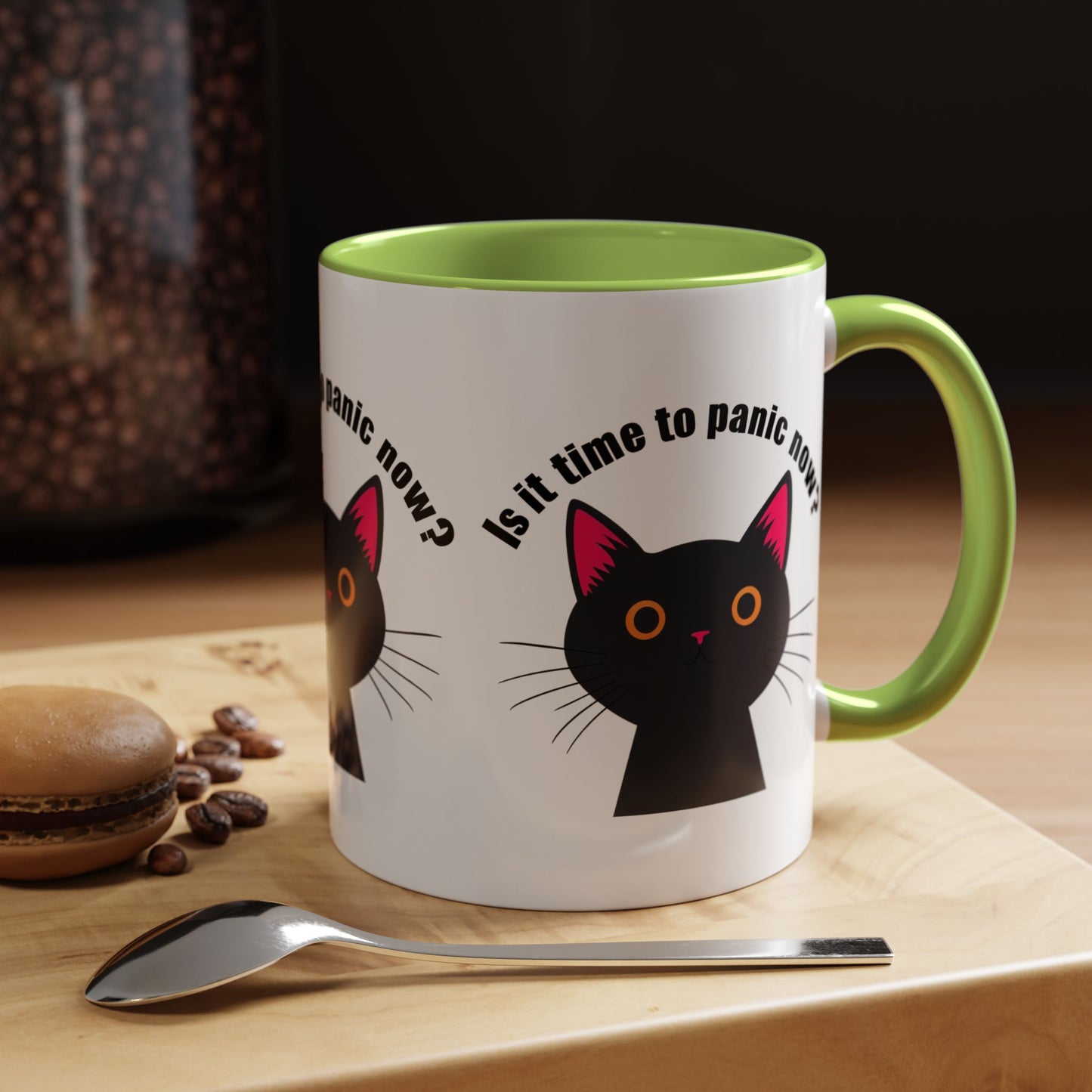 Is It Time to Panic Now? Funny Cat Coffee Mug, Cute Cat Lover Gift, Funny Mug for Cat Owners, Purrfect Gift for Birthdays,