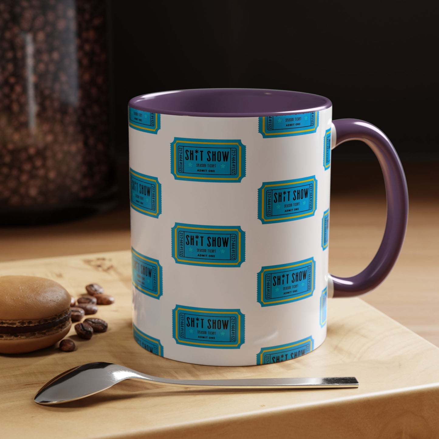 Accent Coffee Mug - 'Sh*t Snow' Design - Fun Gift for Coffee Lovers, Funny Mug for Winter, Unique Holiday Present, Hot Cocoa Cup