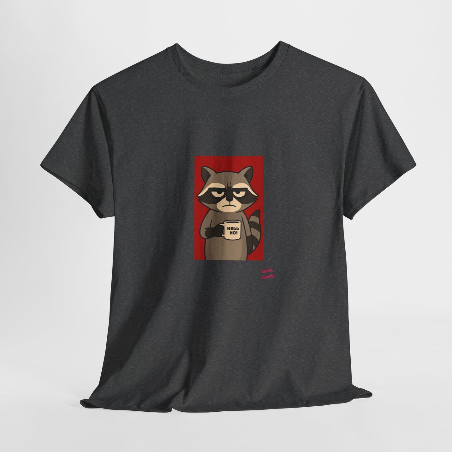 Charming Raccoon Unisex Heavy Cotton Tee, Cute Pet Lover Shirt, Gifts for Animal Lovers, Casual Wear, Birthday Gift Idea