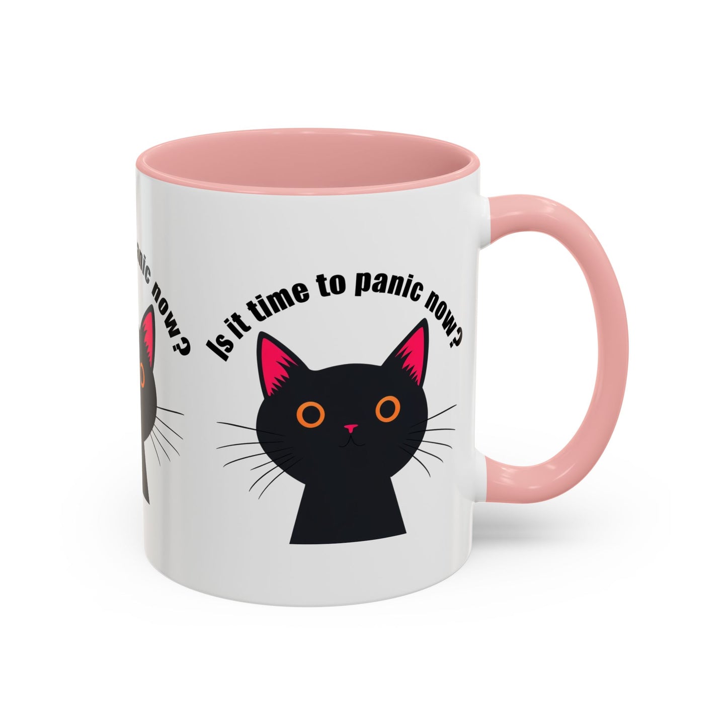 Is It Time to Panic Now? Funny Cat Coffee Mug, Cute Cat Lover Gift, Funny Mug for Cat Owners, Purrfect Gift for Birthdays,