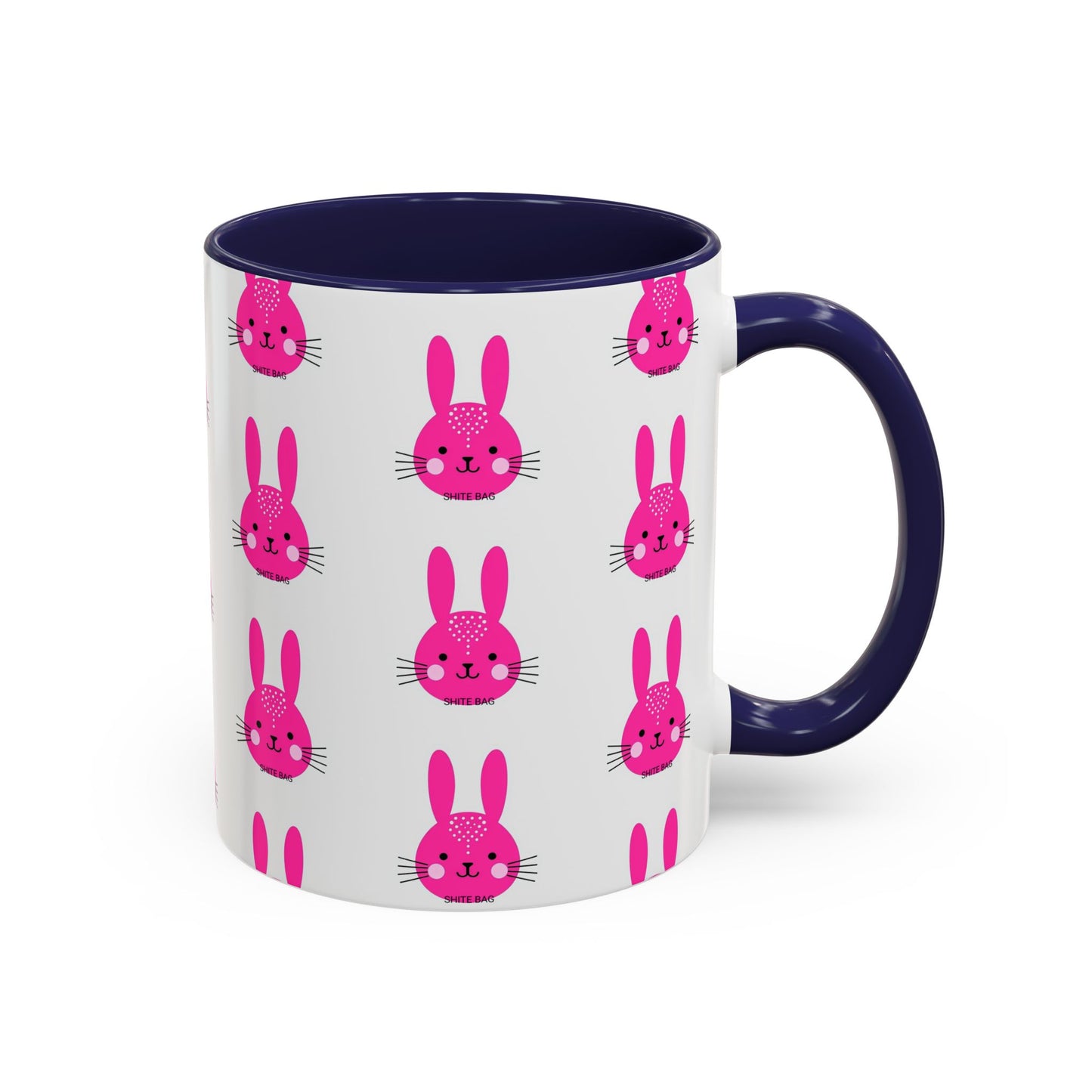 Cute Sweary Bunny Accent Coffee Mug - Fun Kitchen Decor, Coffee Lover's Cup