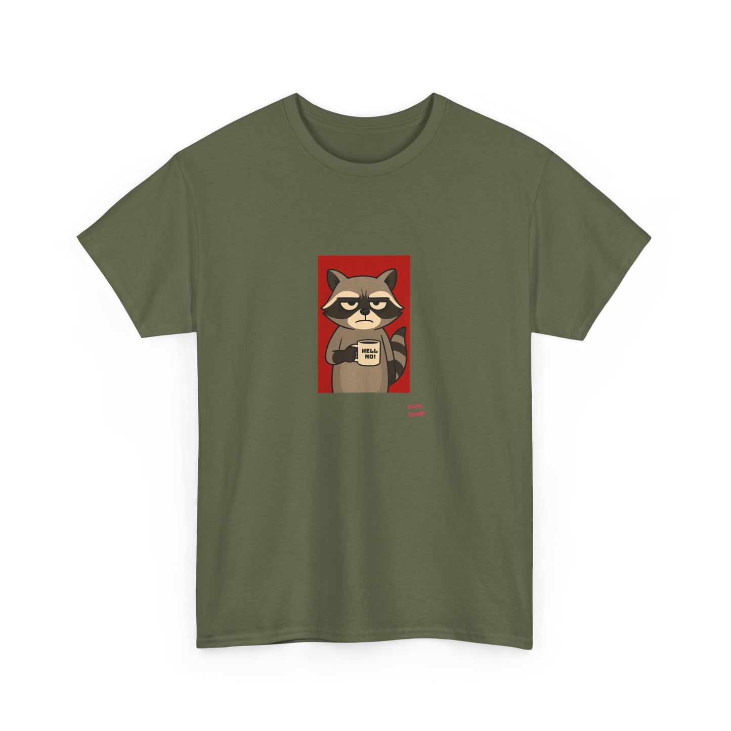 Charming Raccoon Unisex Heavy Cotton Tee, Cute Pet Lover Shirt, Gifts for Animal Lovers, Casual Wear, Birthday Gift Idea