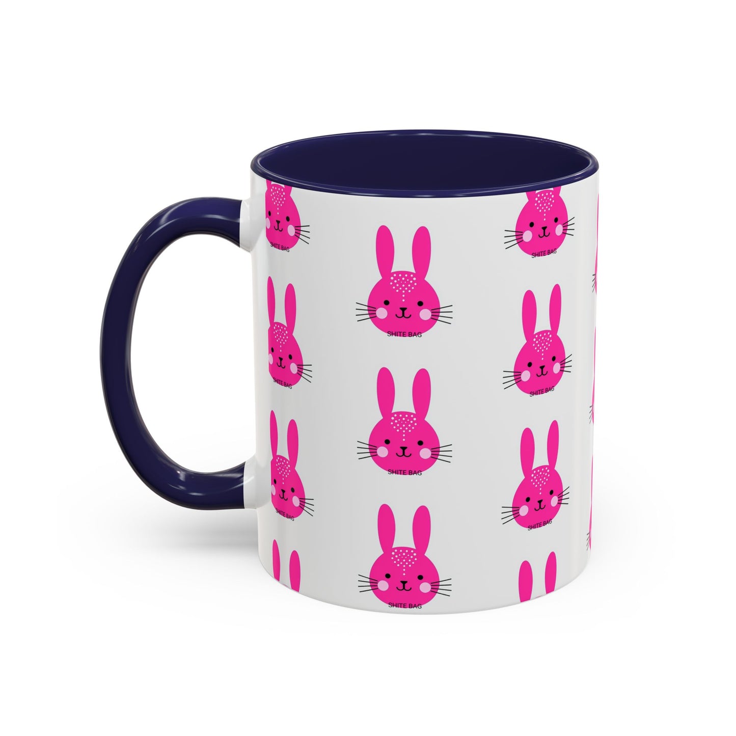 Cute Sweary Bunny Accent Coffee Mug - Fun Kitchen Decor, Coffee Lover's Cup